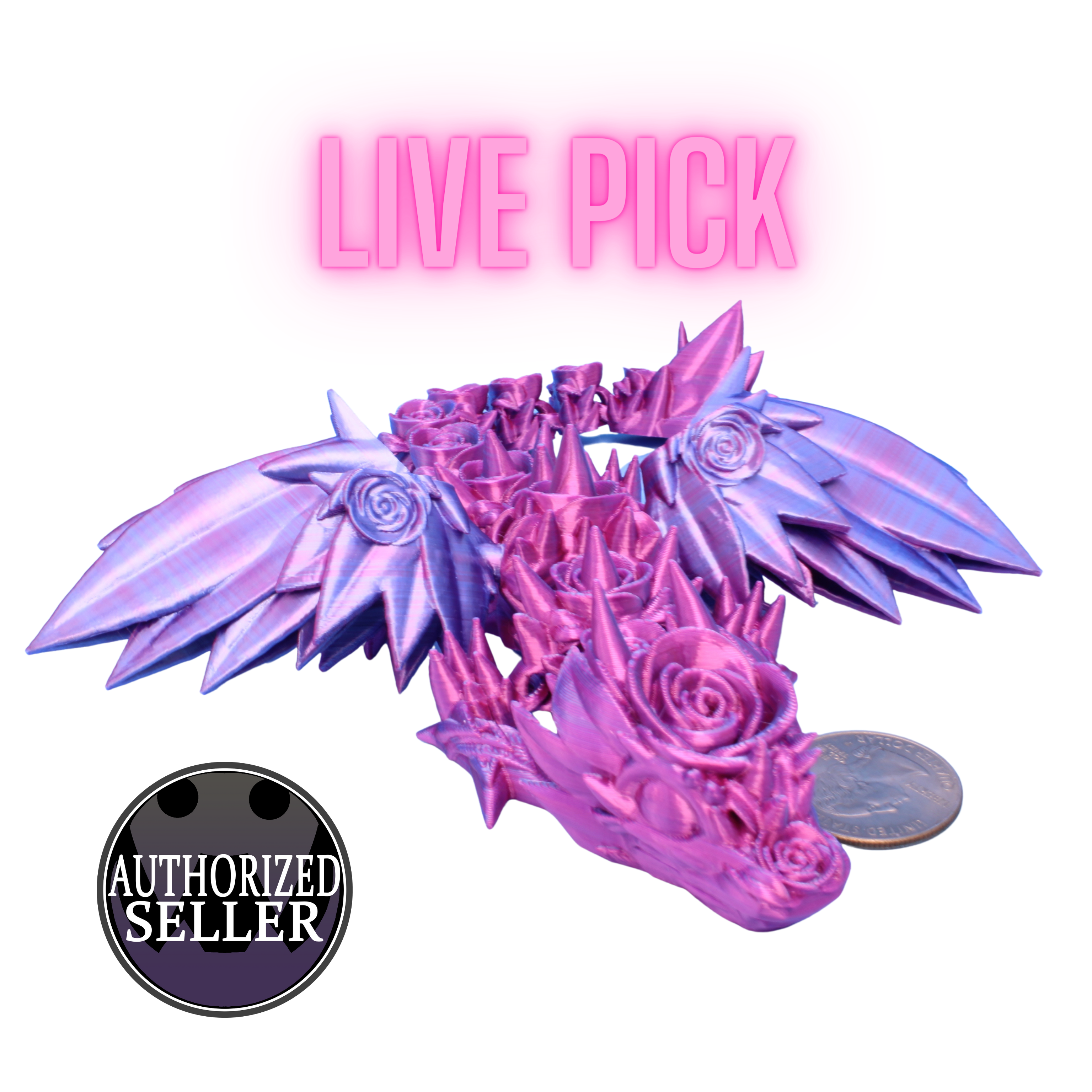 Live Pick / Surprise Baby Rose Wing Dragon | 3D Printed