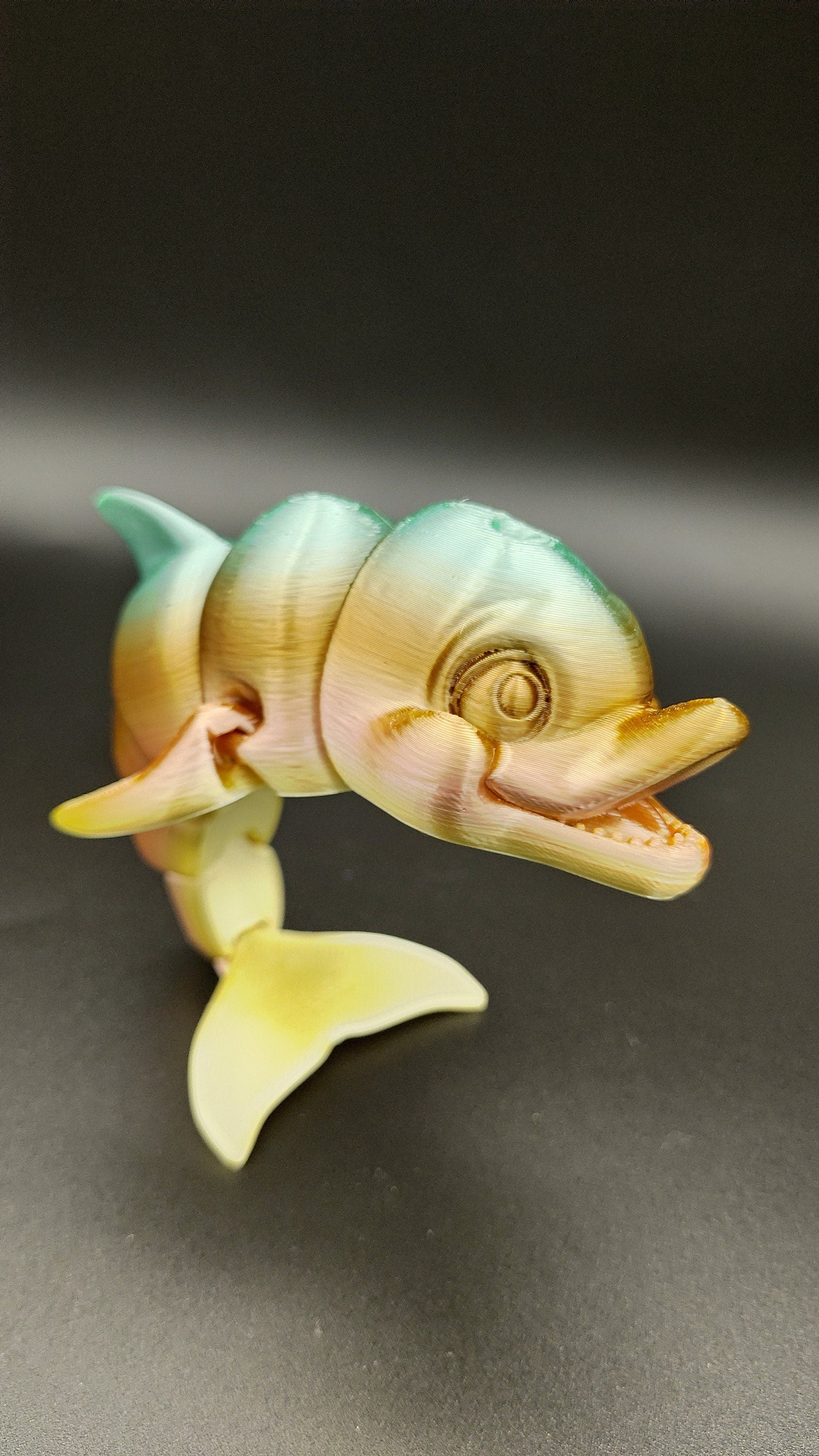 Multi Color Flexi Dolphin. Articulating Super Cute Dolphin. Great fidget toy. Desk buddy. Sensory toy. No surprise rainbow dolphin.