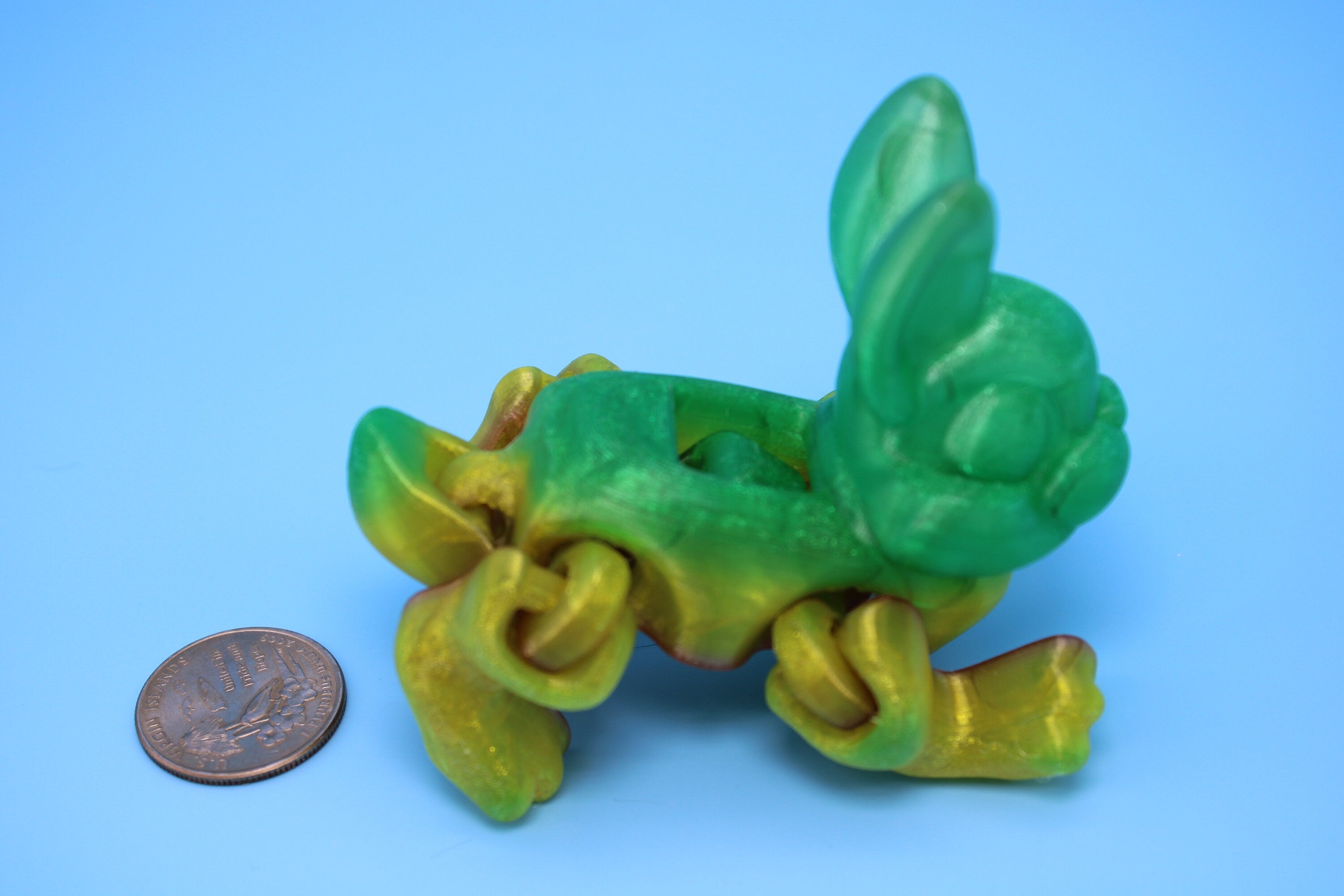 Miniature Bunny Rabbit | Flexible | 3D Printed Cute Bunny | Friendly Rabbit | Sensory Toy | Fidget Toy. (TPU)