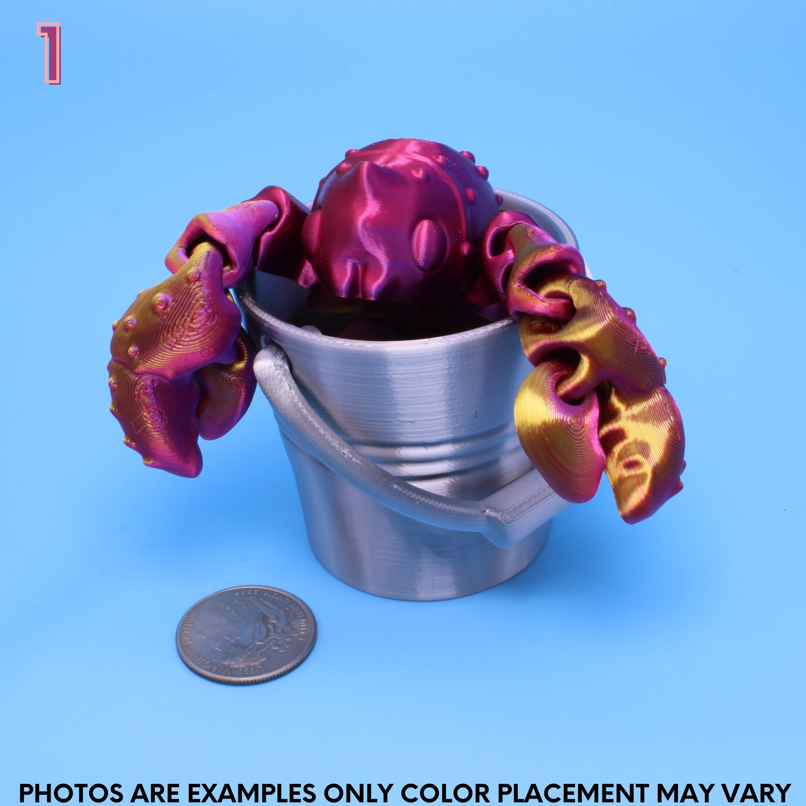 Lobster Red, Gold, Purple - 3D Printed | Layers In Green Authorized Seller