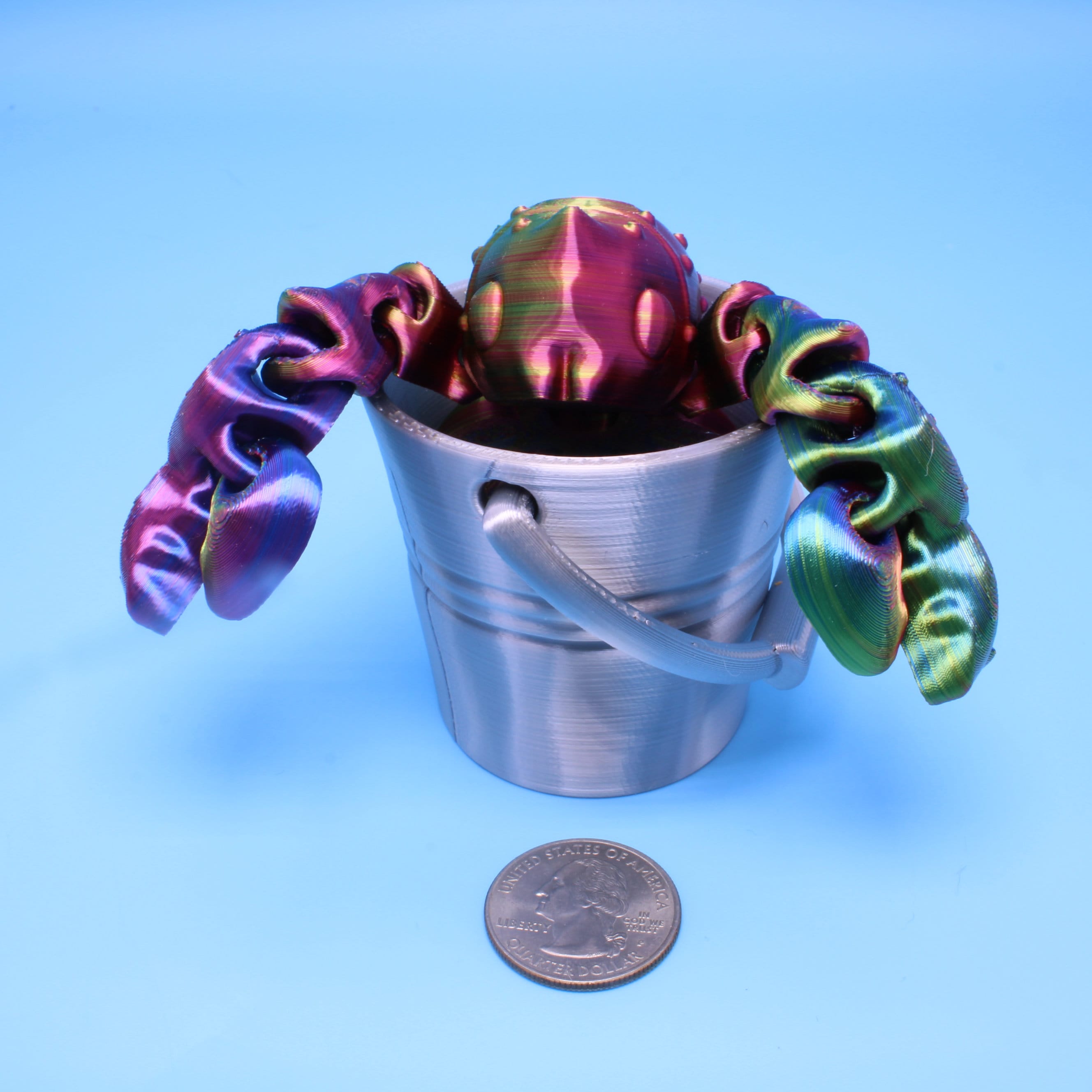 Lobster Red, Gold, Blue- 3D Printed | Layers In Green Authorized Seller