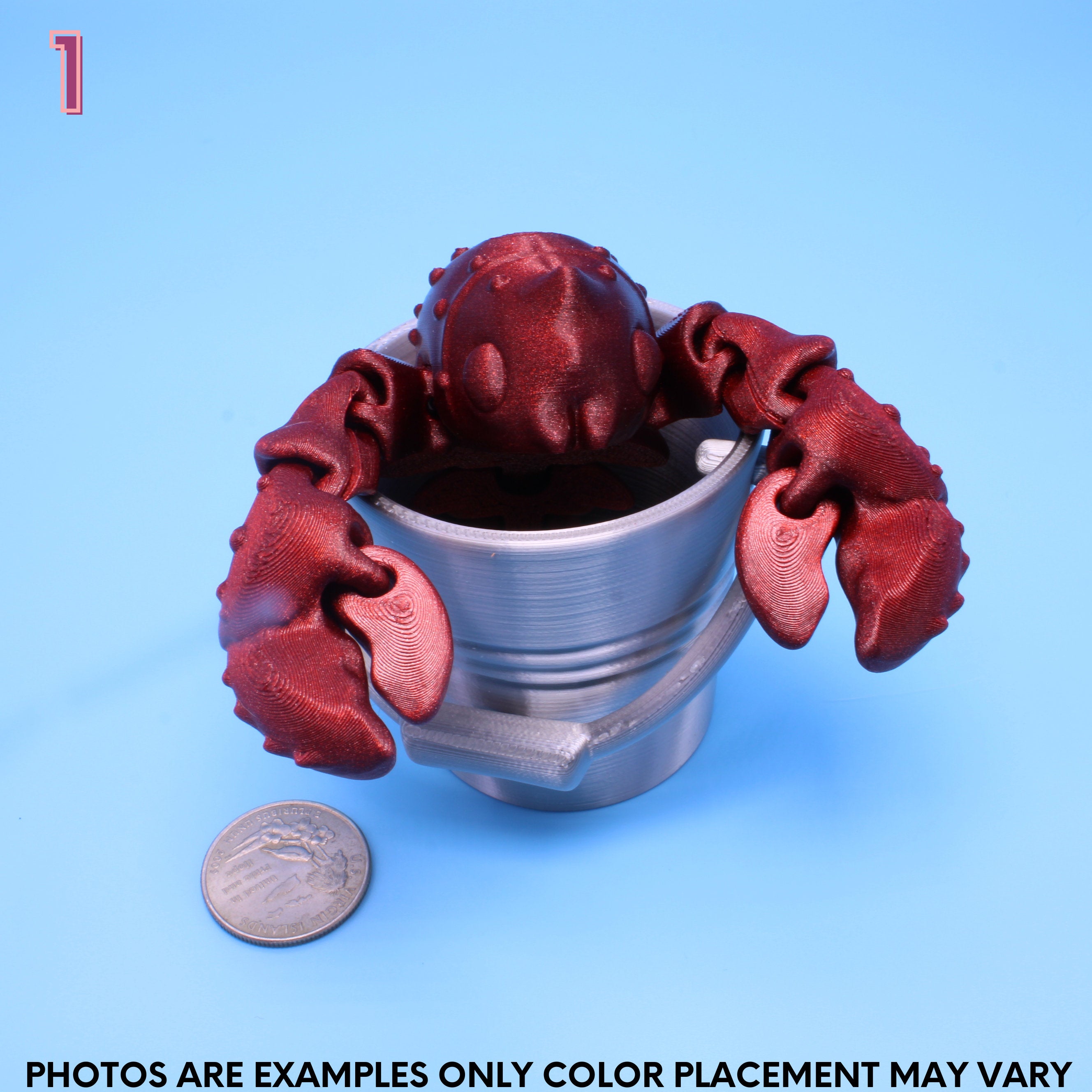 Lobster Red - 3D Printed | Layers In Green Authorized Seller