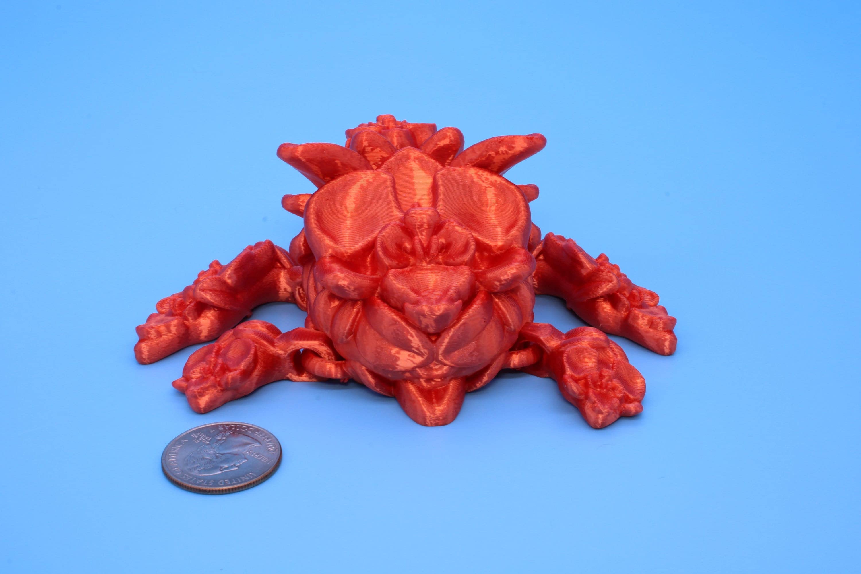 Orchid Turtle- Orange | Flexi | Fidget | Adult Fidget Toy | 4.5 in. | Rose Turtle Buddy.