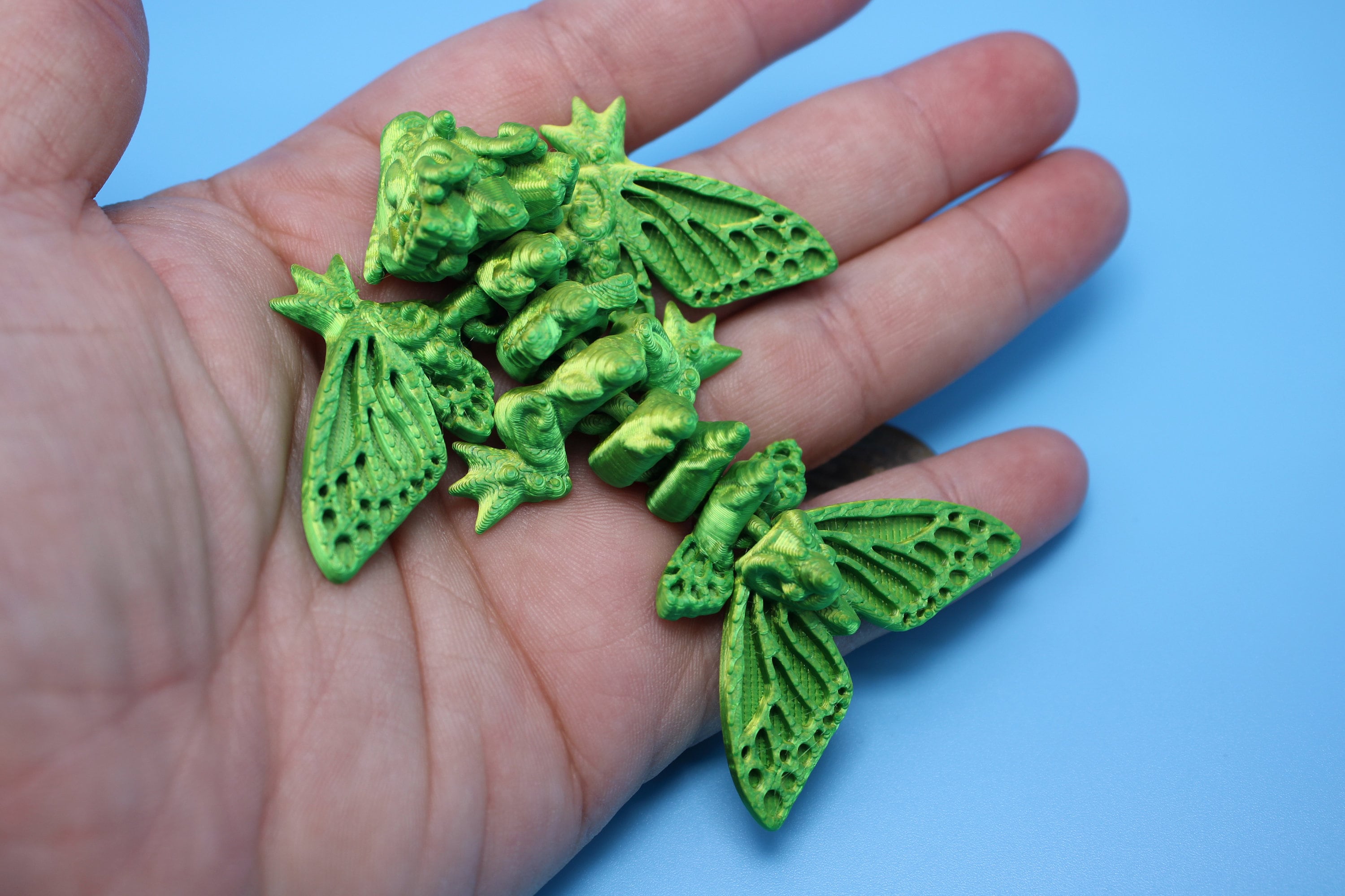 Butterfly Wyvern | Miniature | 3D Printed | Wyvern Dragon | 3.25 in. | Dragon Toy | Fidget Toy | Flexi Dragon.