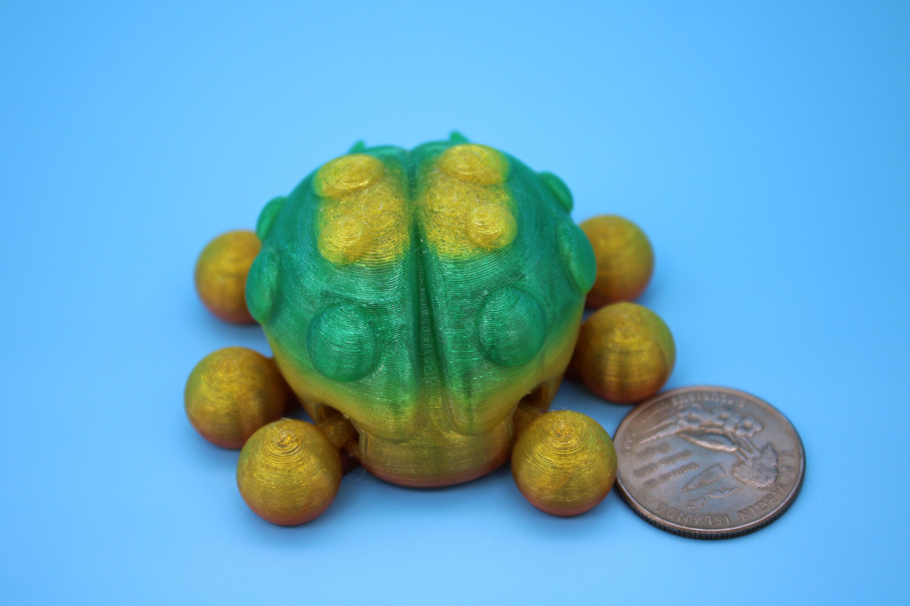 Flexible Ladybug | 3D Printed Cute Ladybug | 3 inches | Friendly Bug | Sensory Toy | Fidget Toy | Articulating Ladybug | Stim Toy. (TPU)