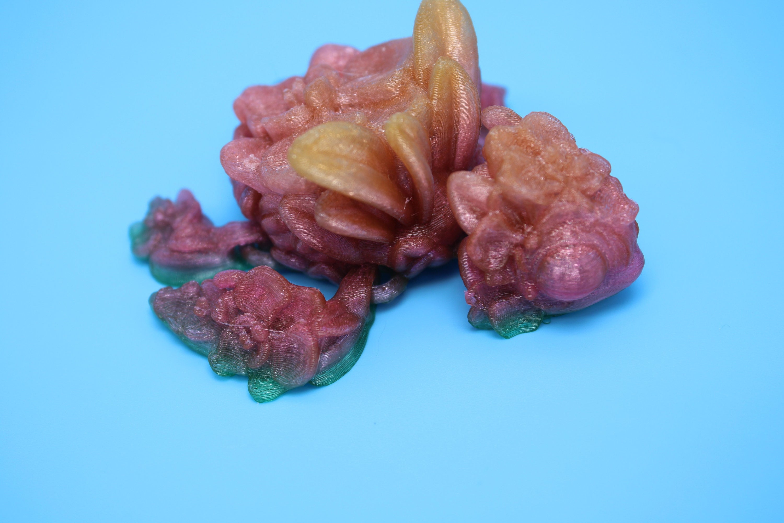 Orchid Turtle- Rainbow | Flexi | Fidget | Adult Fidget Toy | 2.75 in. | Rose Turtle Buddy.