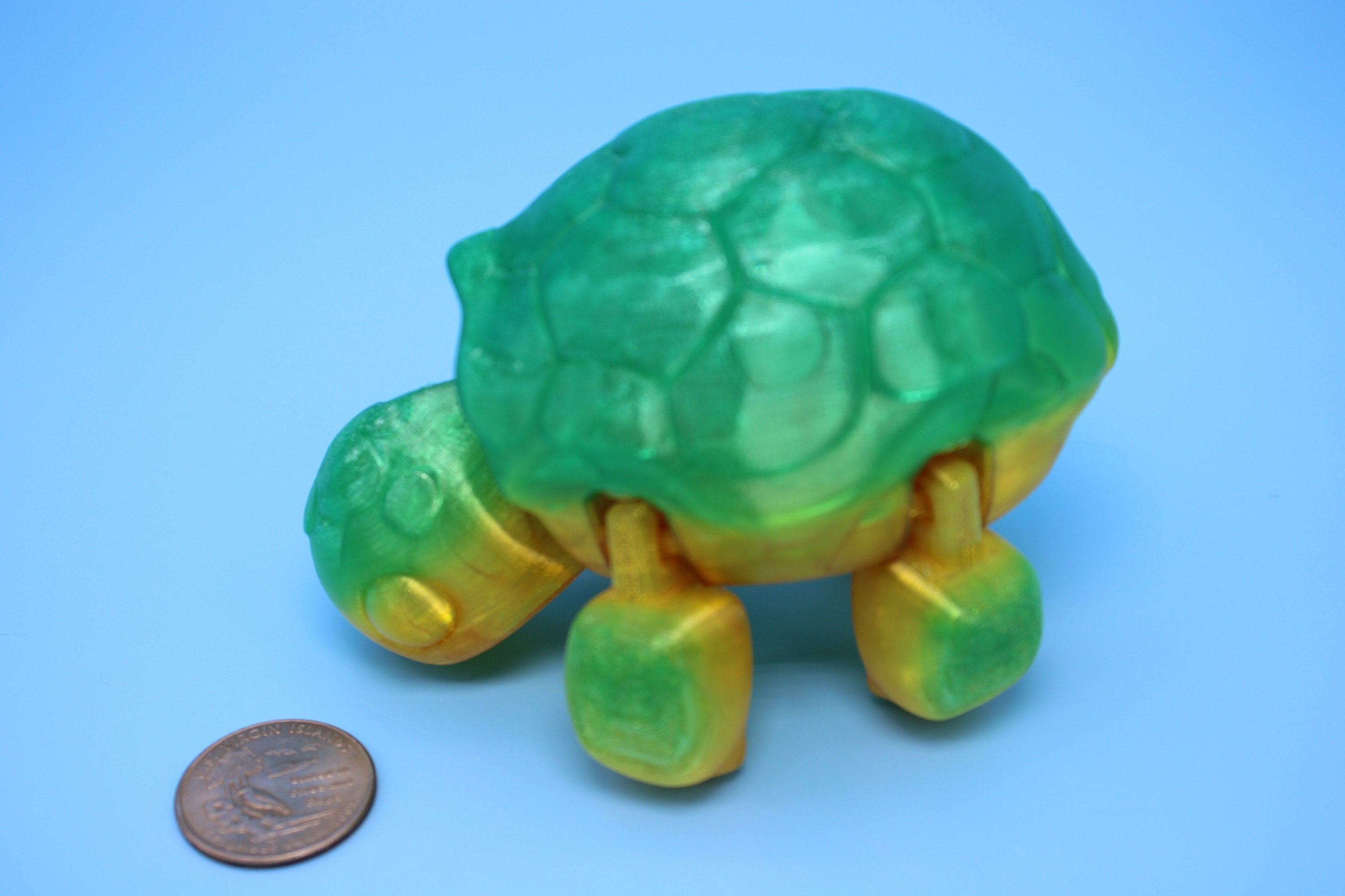 Articulating Turtle | Flexible (TPU) | 3D Printed Cute Turtle with Heart on Shell | Sensory Toy | Fidget Toy | Articulating Turtle.