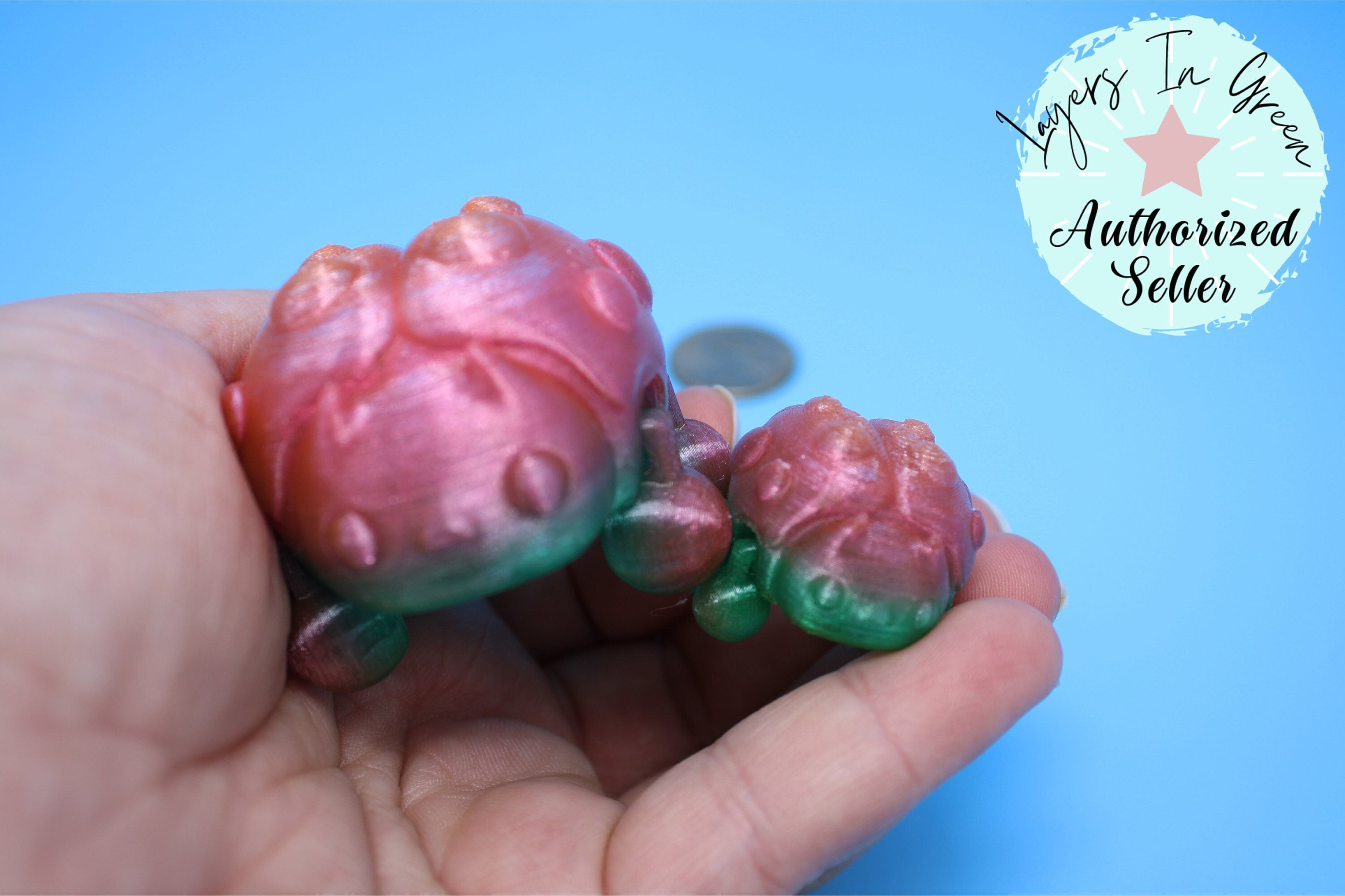 Flexible Ladybug Set | 3D Printed Cute Ladybug | 3 inches | Friendly Bug | Sensory Toy | Fidget Toy | Articulating Ladybug | (TPU)