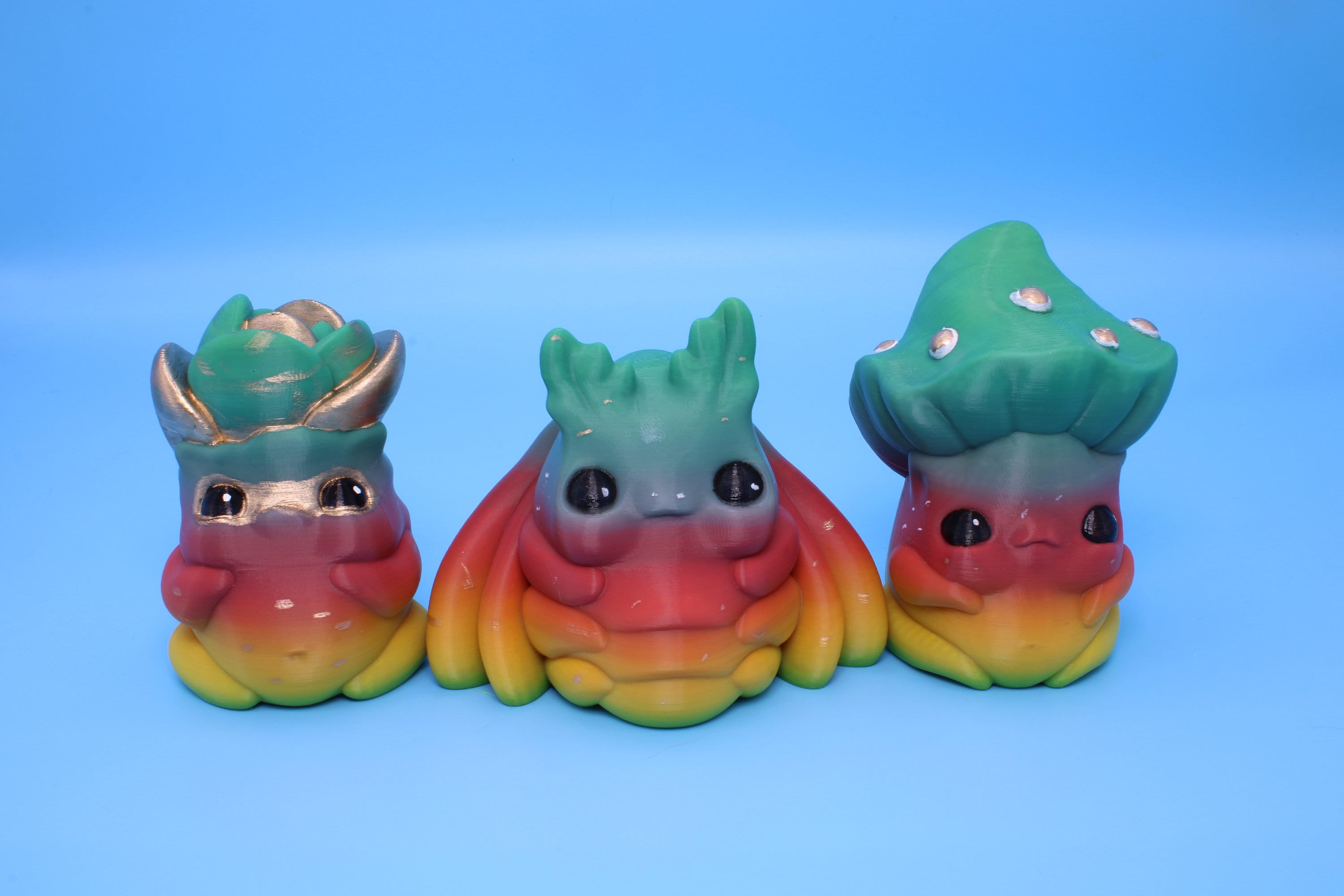 Butt Goblin | Set of 3 | Hand Painted | 3D Printed | Cute Moth.