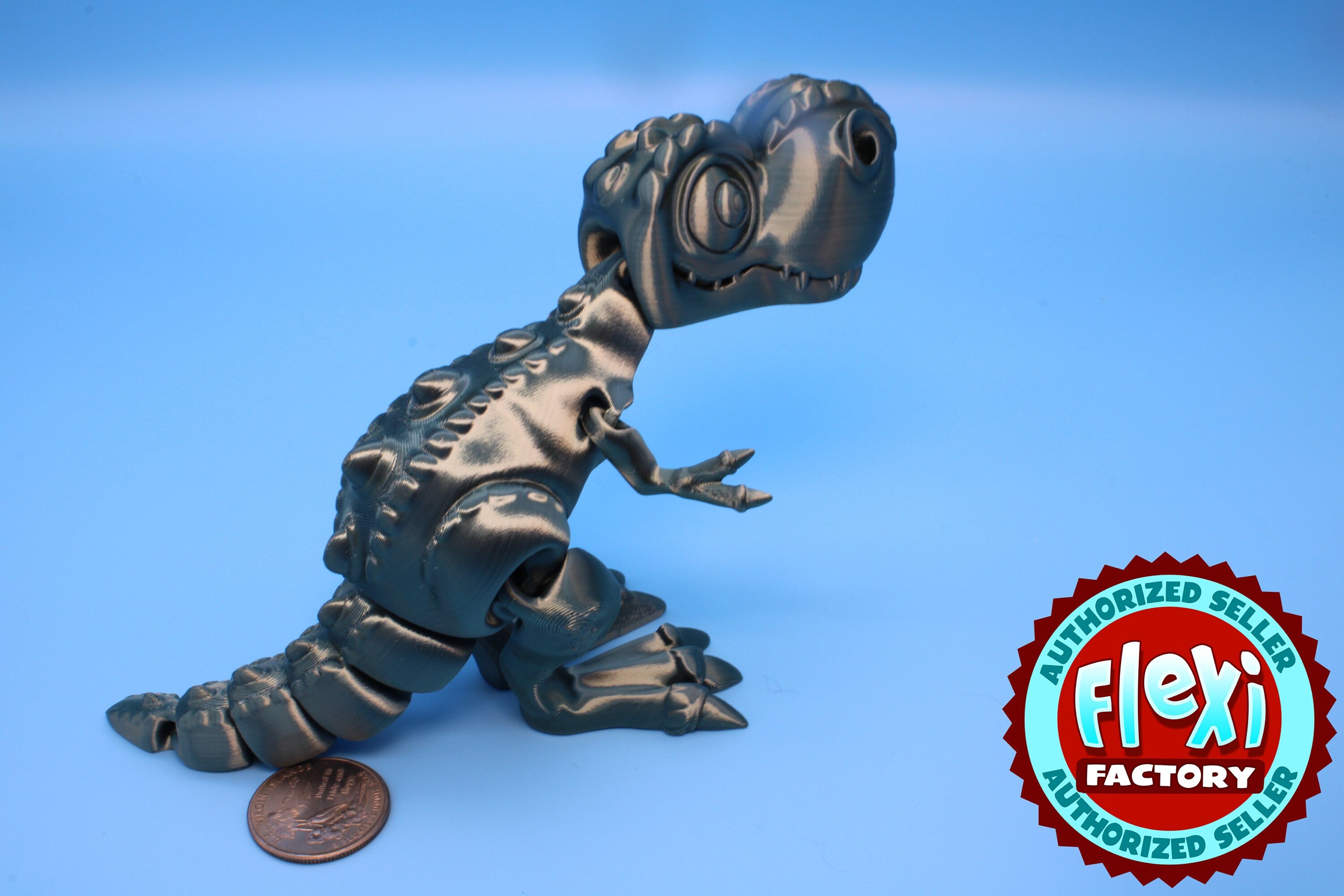 Flexi T-Rex | Articulating | 3D Printed | Tyrannosaurus | Super Cute Dinosaur.