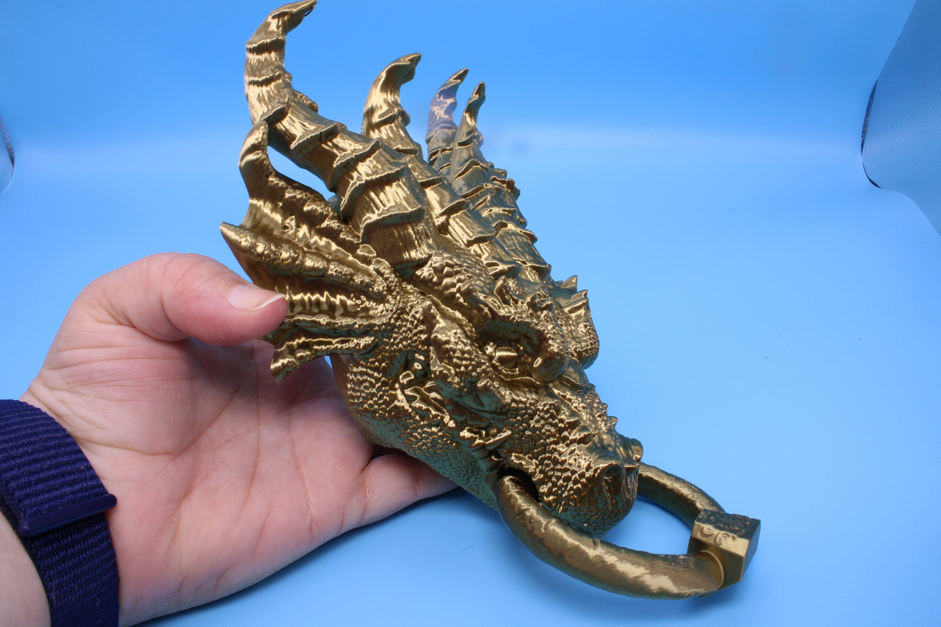 Dragon Head- Door Knocker | 3D Printed | Unique Dragon knocker with moving knocker