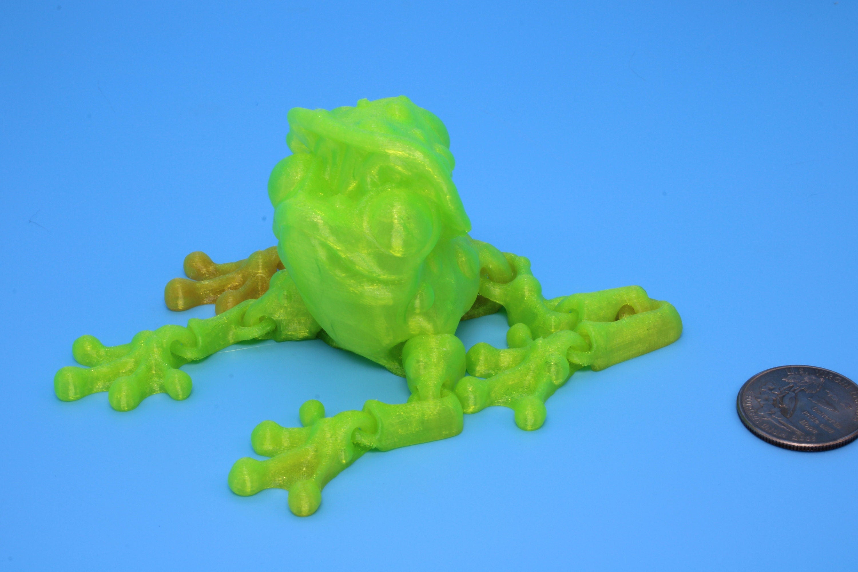 Mushroom Frog | 3D Printed - TPU | Friendly Frog | Fidget Toy | Articulating Frog.