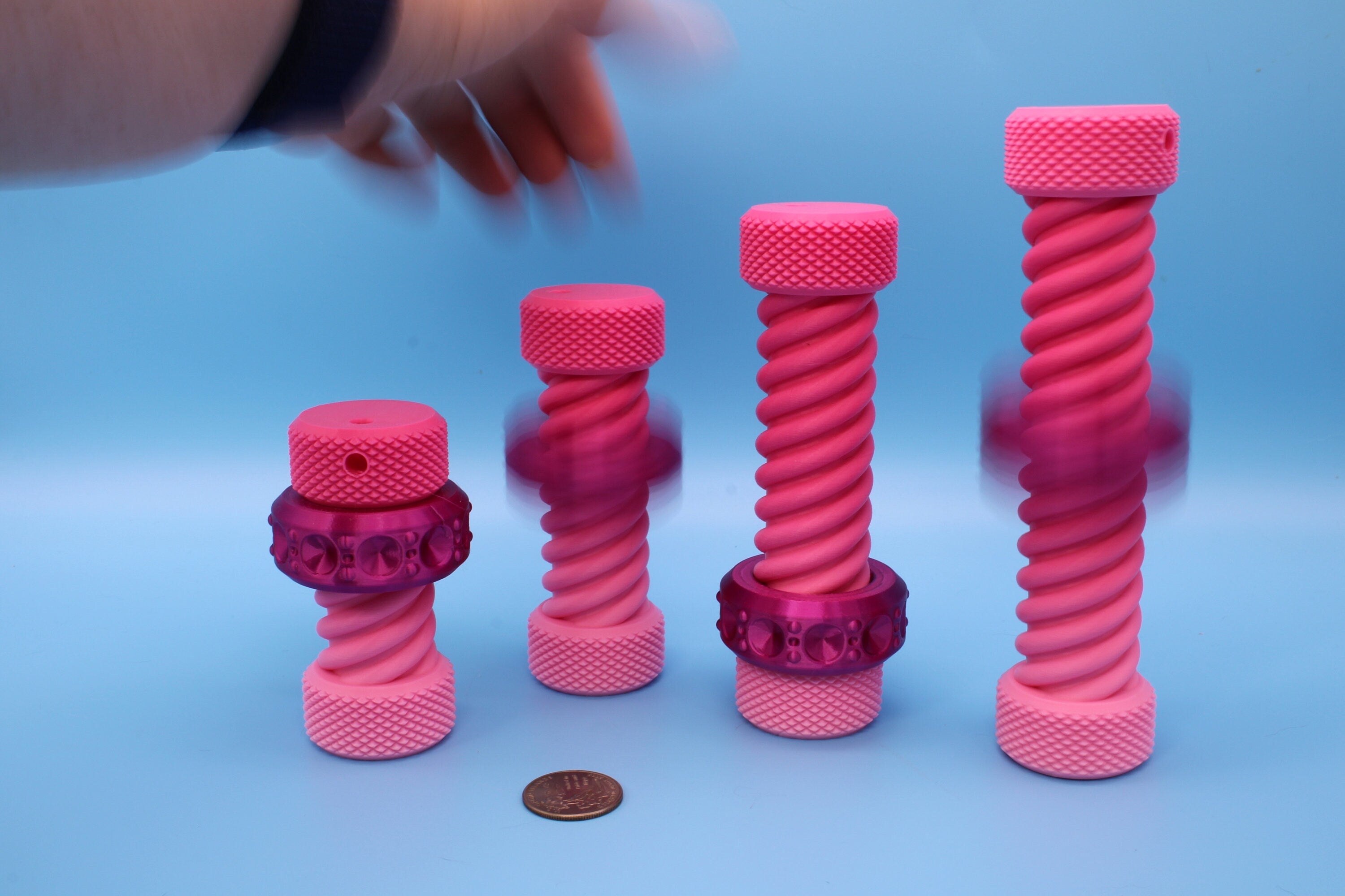 Pink Fidget Bolt, 4 sizes.