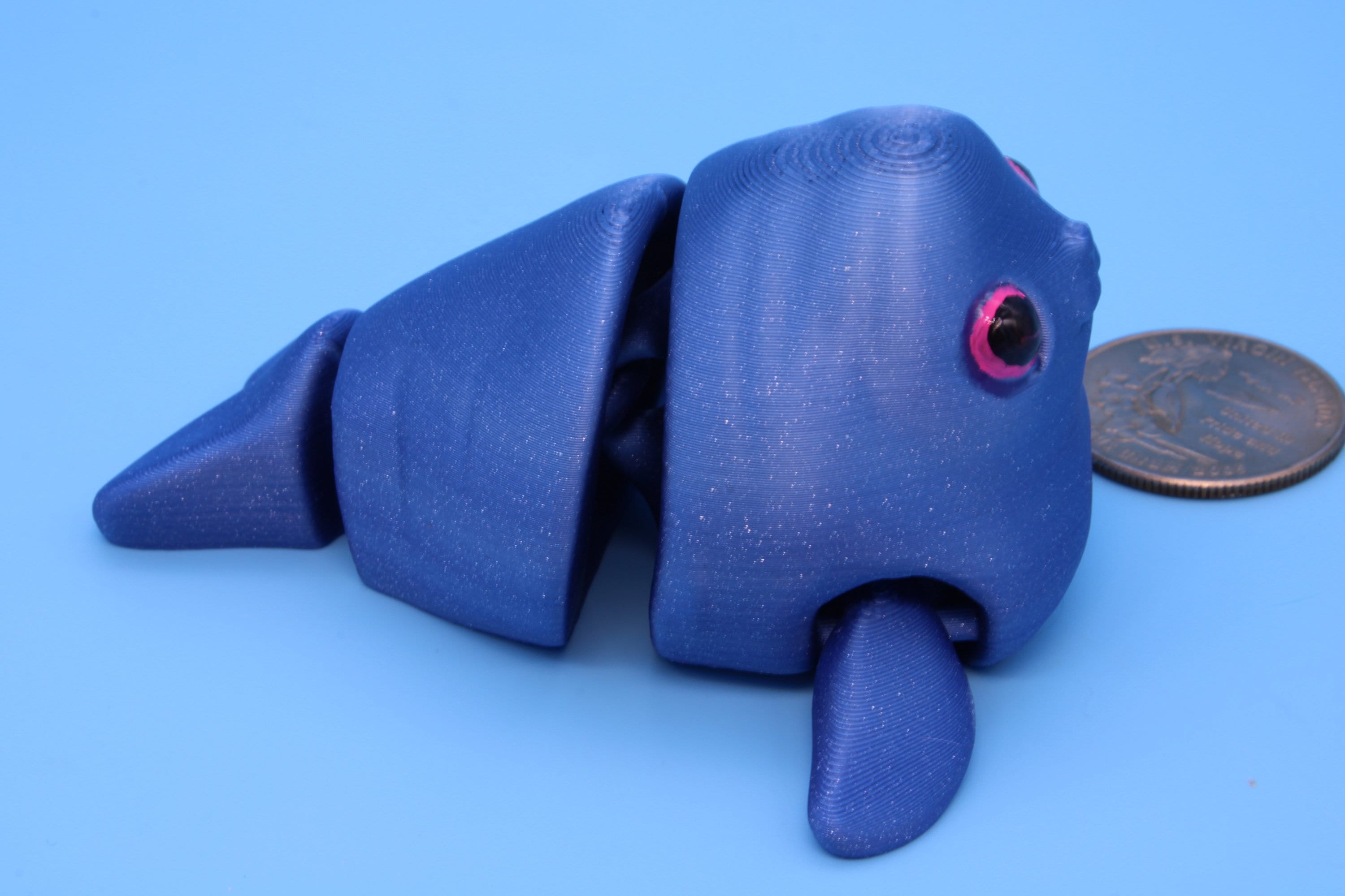 Seal with hand painted eyes, 3D Printed