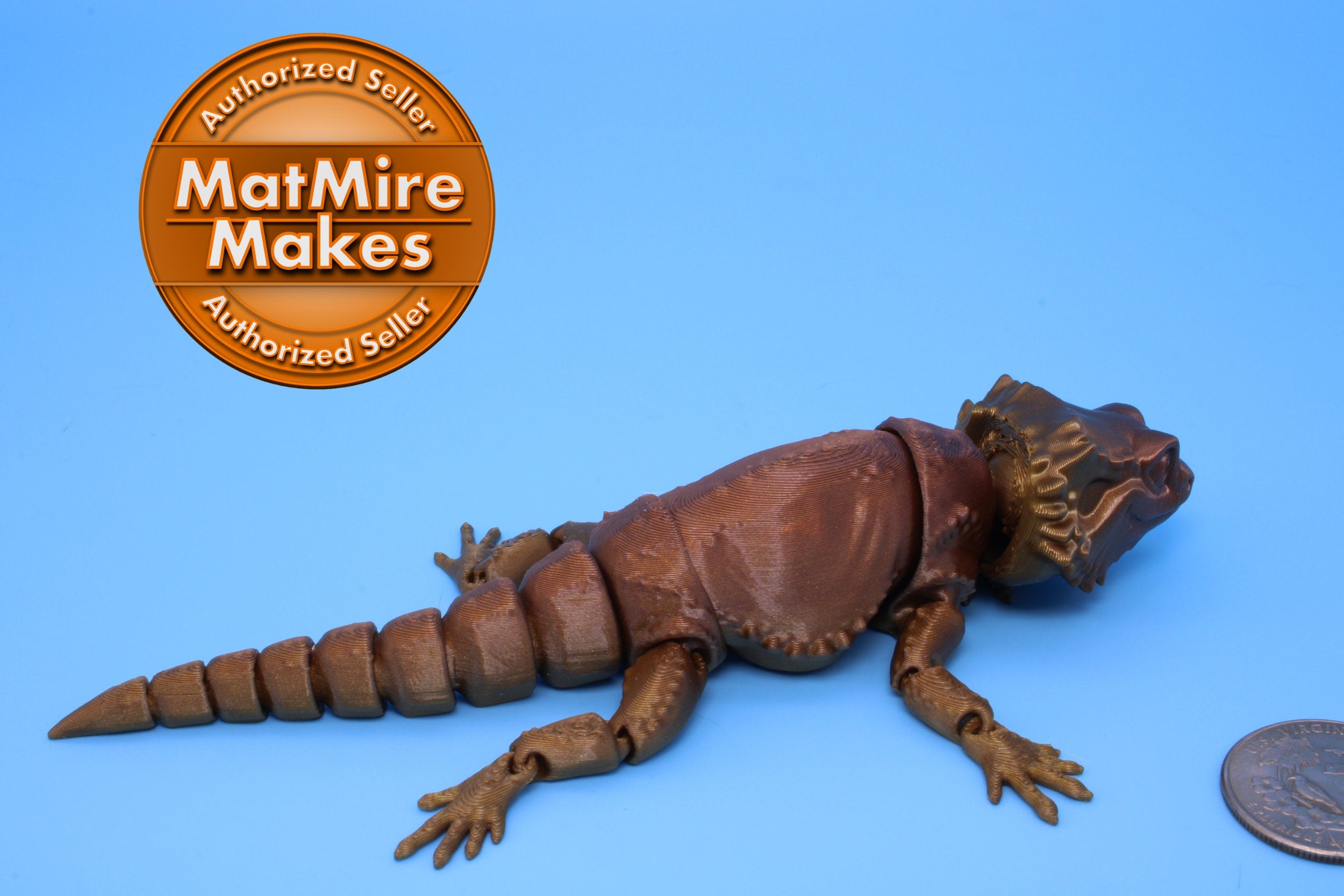 Bearded Dragon -3D Printed 6in.