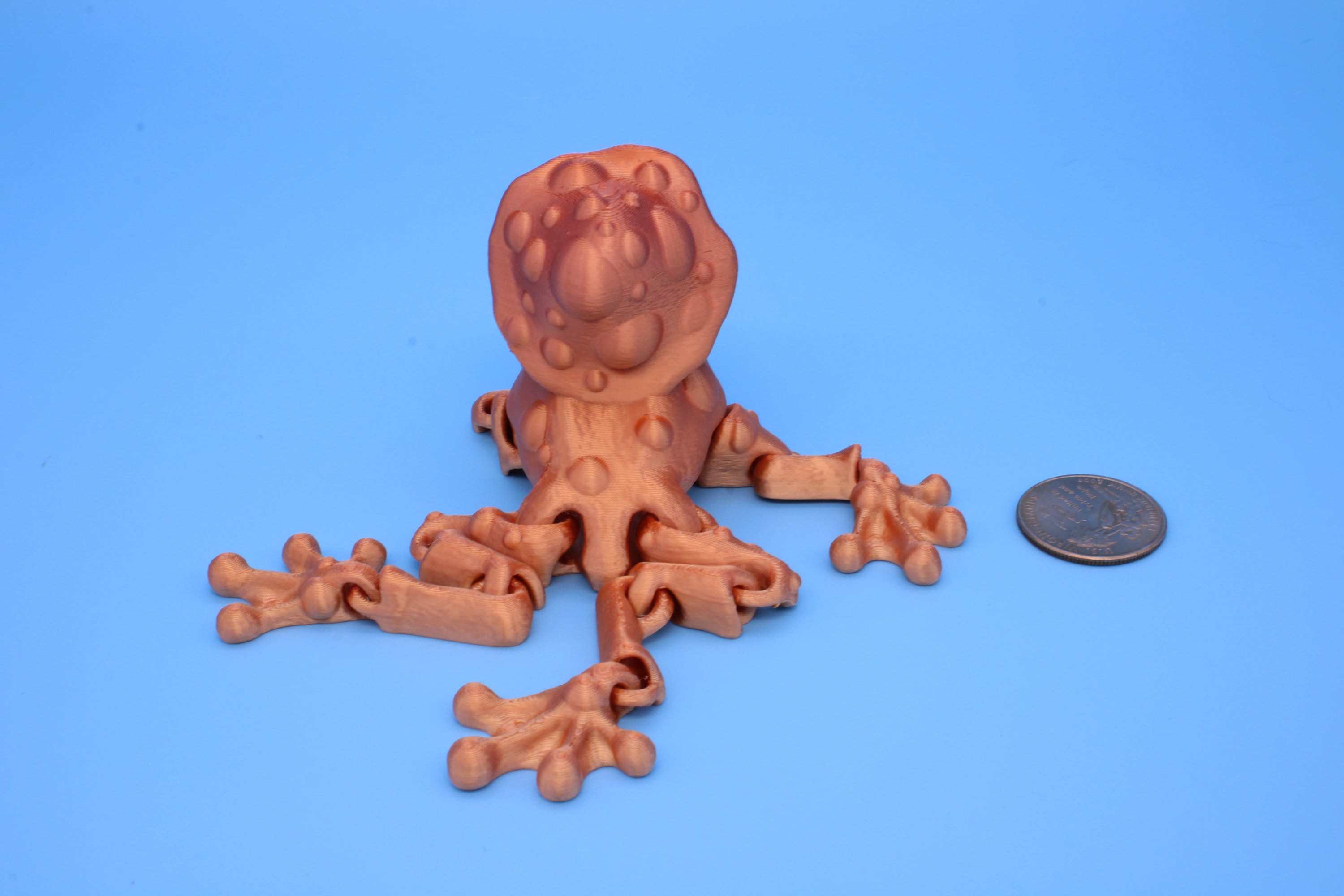 Mushroom Frog-| 3D Printed | Friendly Frog | Articulating Frog.