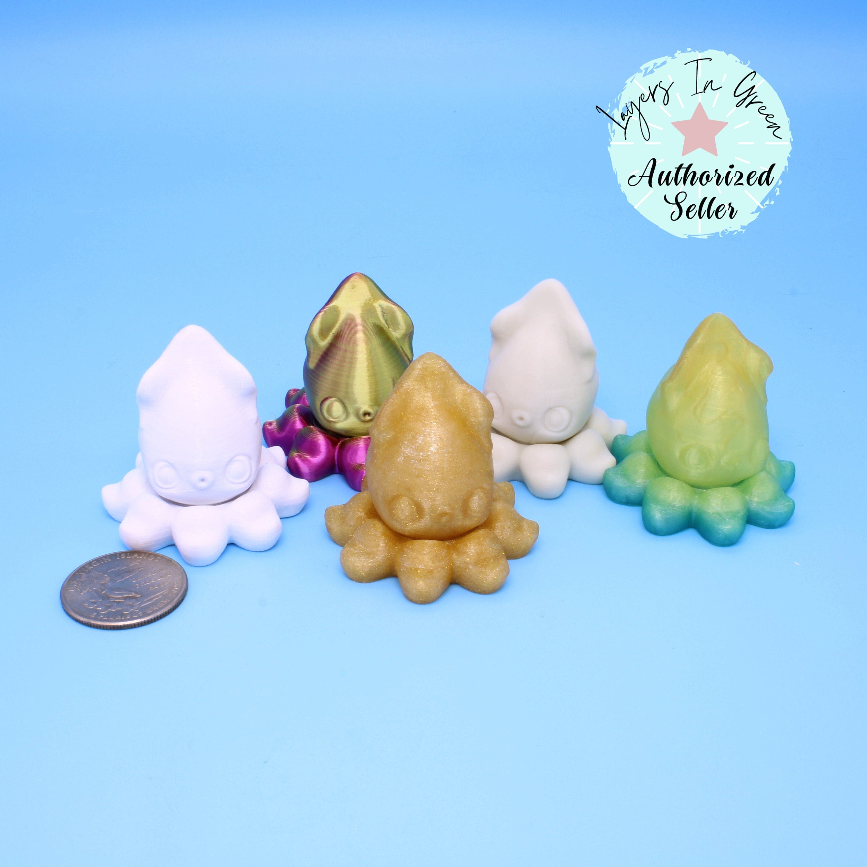 Spinner Squid- "Squidget" | 3D Printed