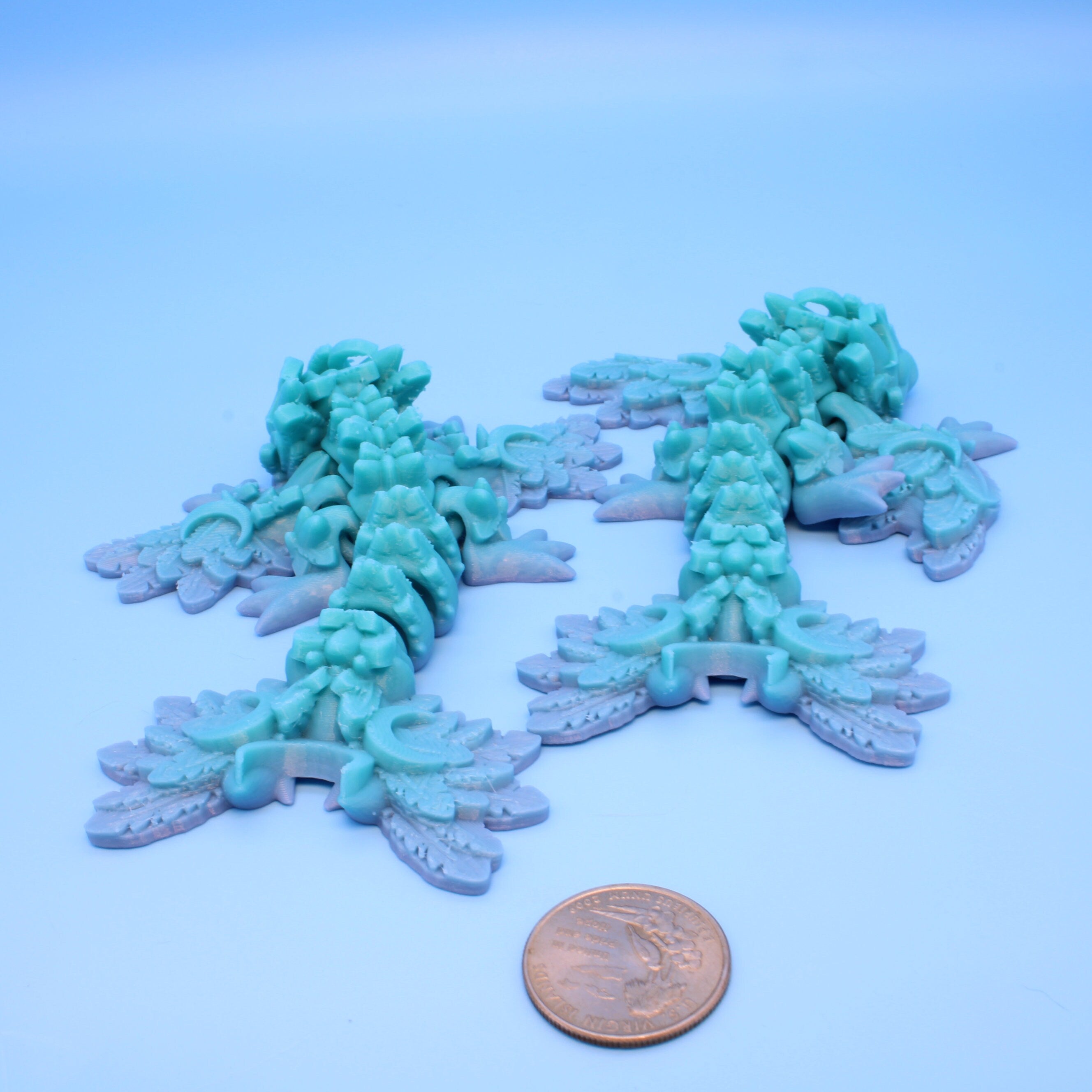 Tiny Lunar Dragon | 3D Printed, 5 in.