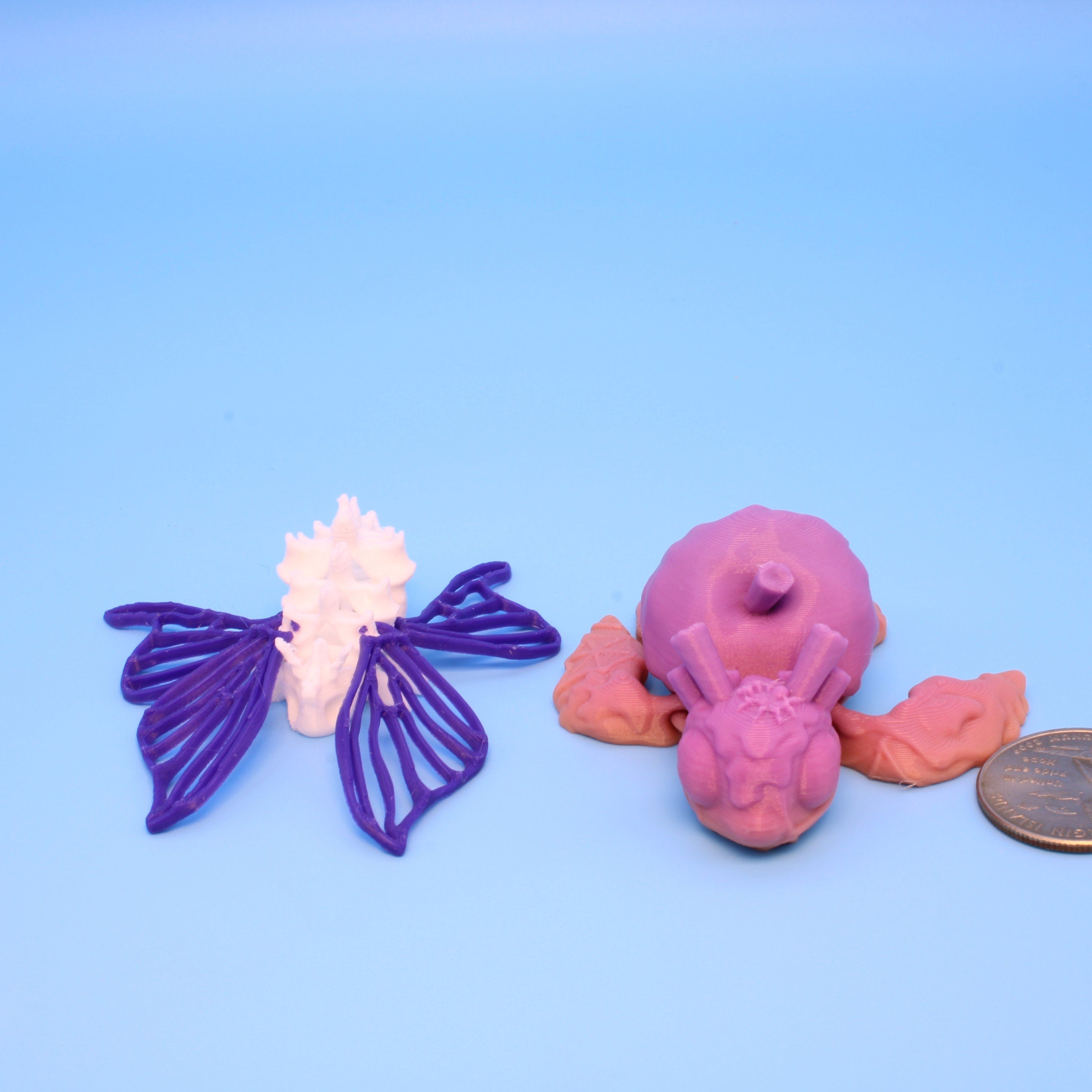 Miniature Poison Apple Turtle & Bone Moth | 3D Printed