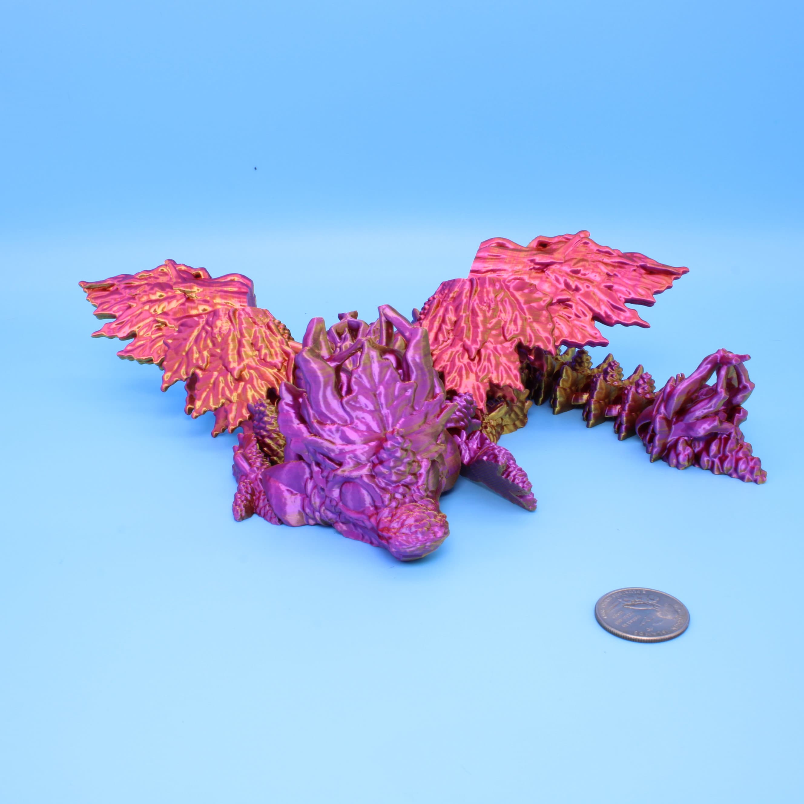 Baby Autumn Wing Dragon | 3D printed | 12 in.