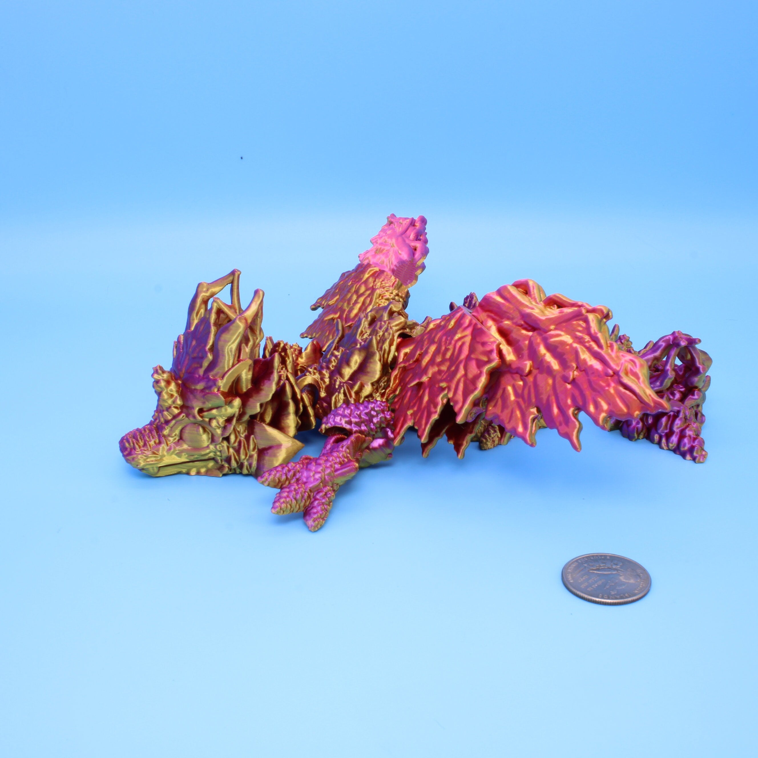 Baby Autumn Wing Dragon | 3D printed | 12 in.