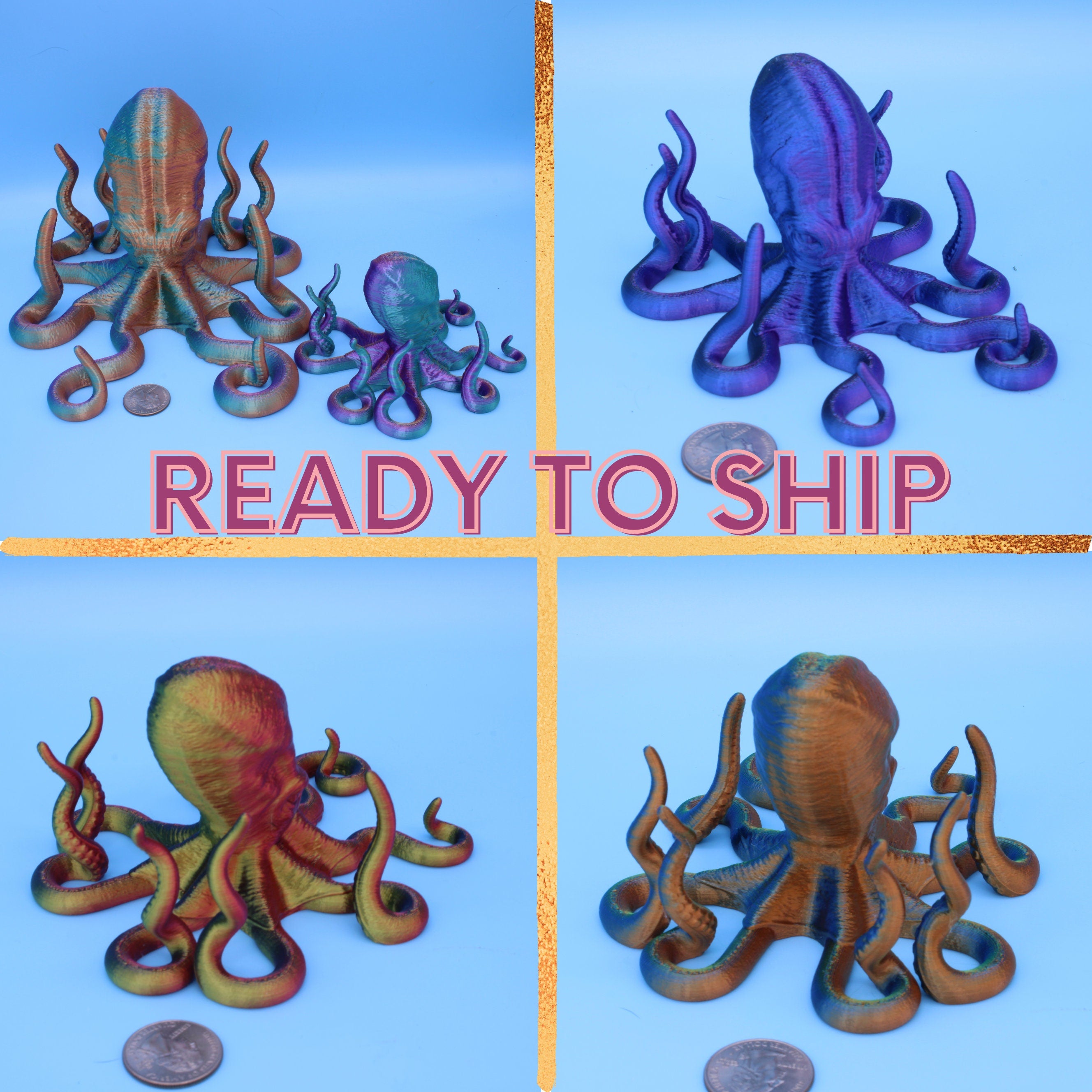 Octopus Art / Phone / Tablet - 3D Printed