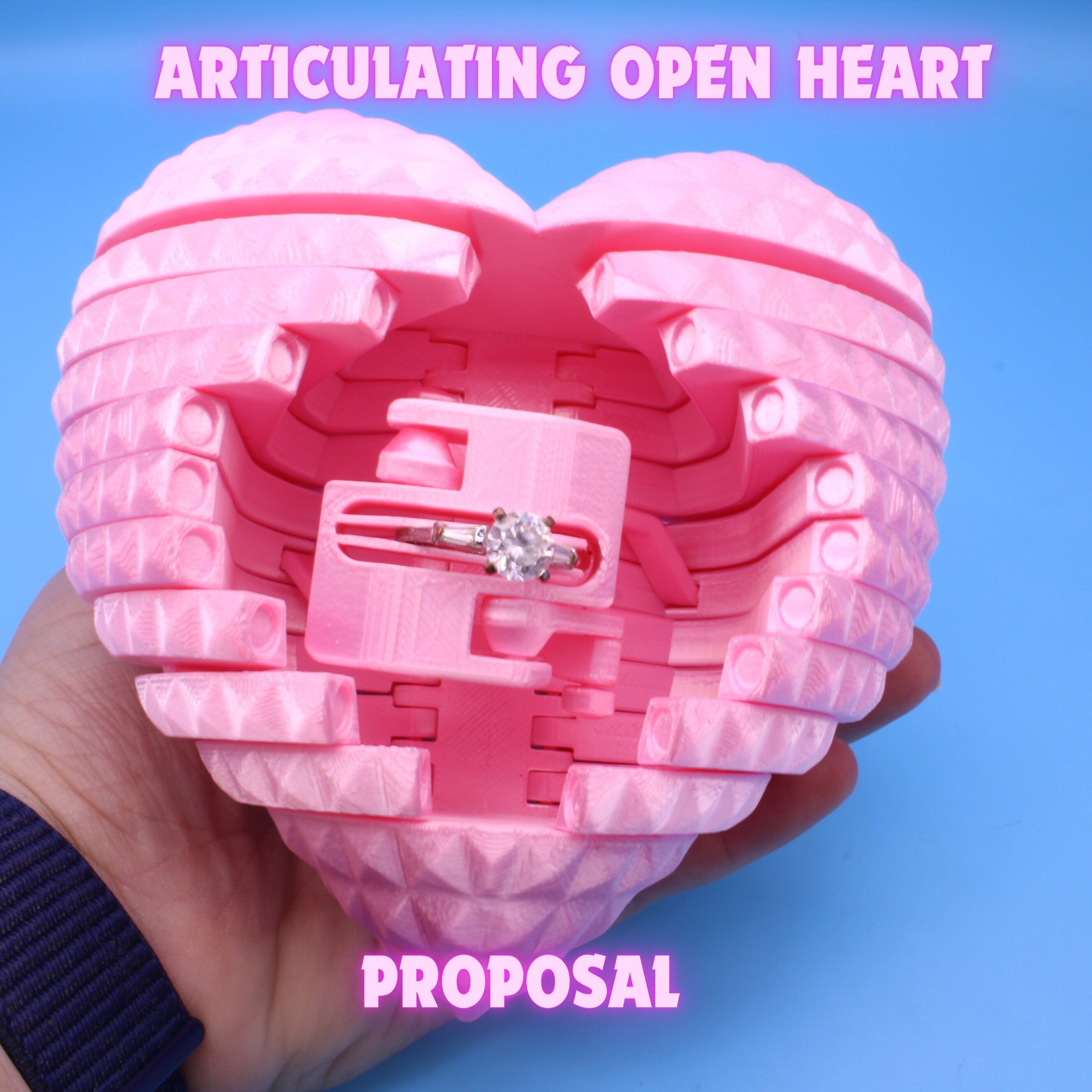 Articulated Open Heart Proposal 3D Printed