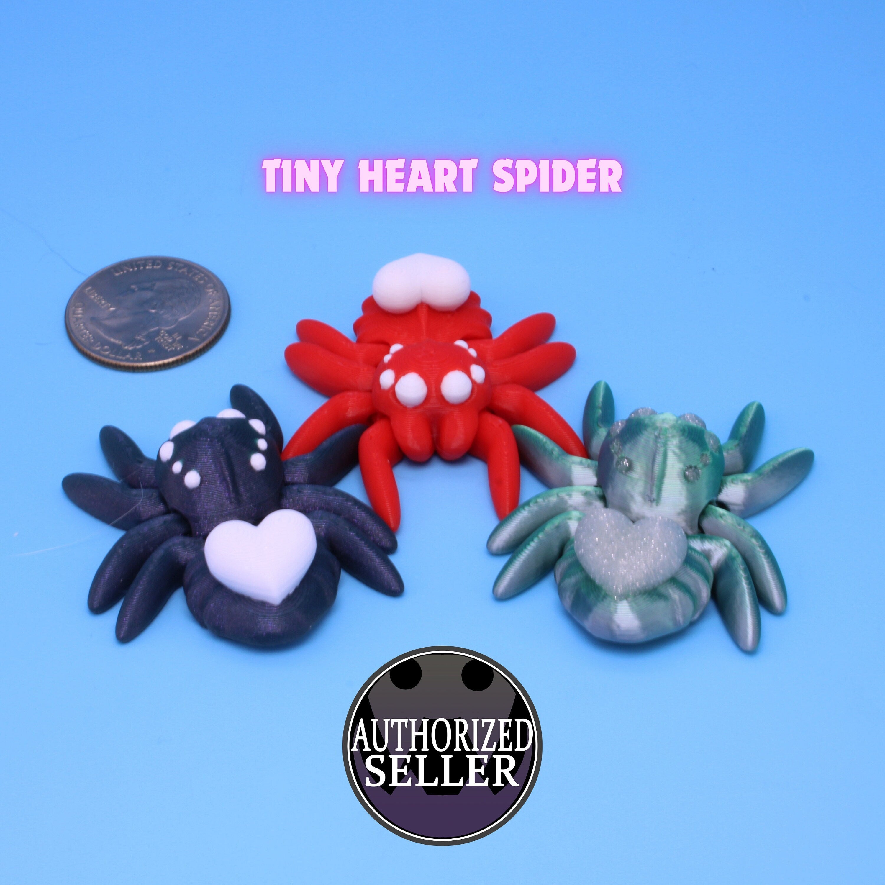 Tiny Spider with Heart - 3D printed