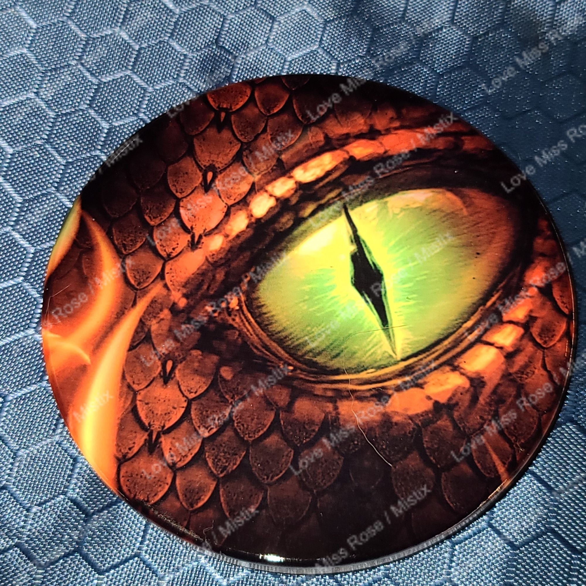 Dragon Eye Coaster- Green eye. Ceramic Single, or Set of 4 Unique coasters