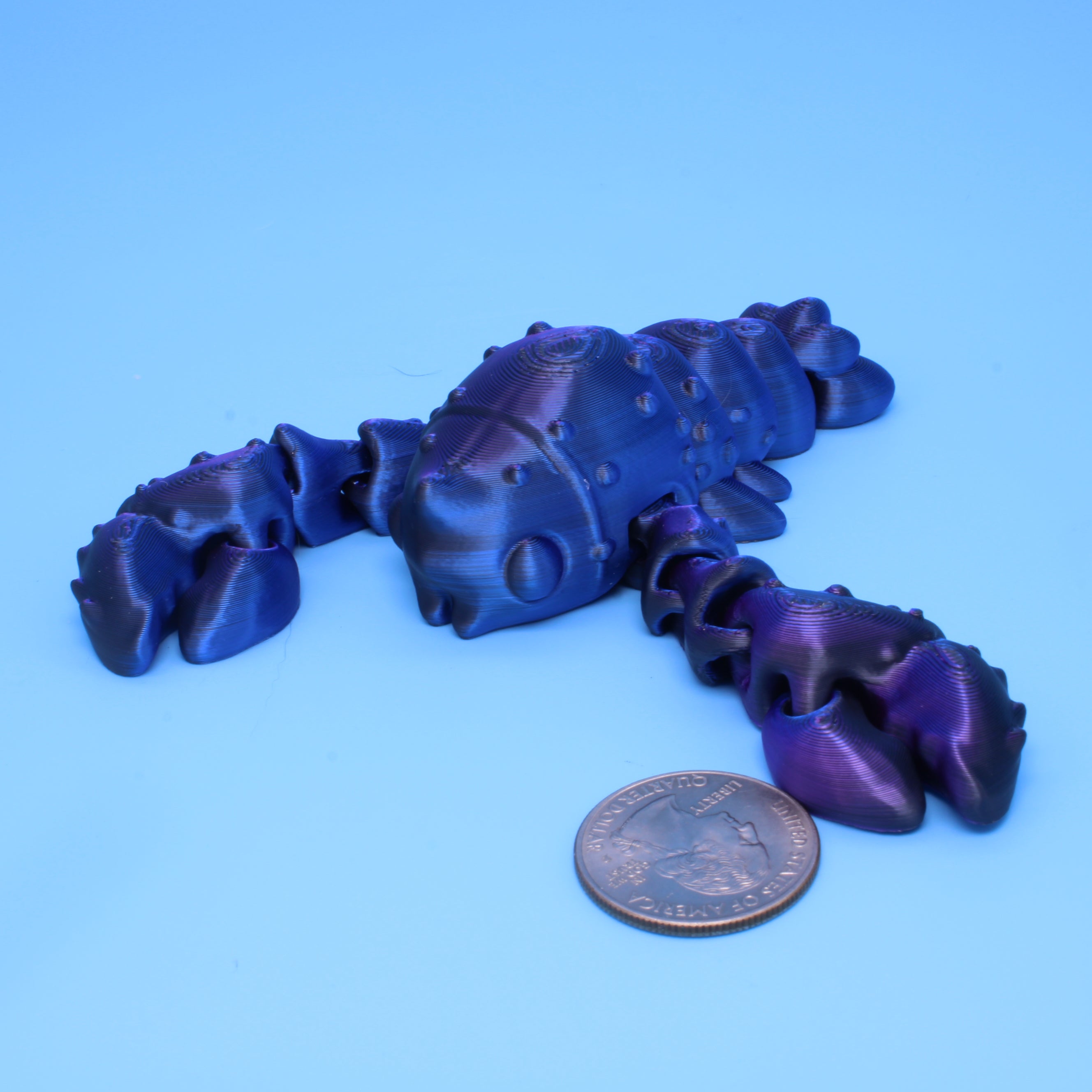 Lobster Black, Blue, Purple- 3D Printed | Layers In Green Authorized Seller