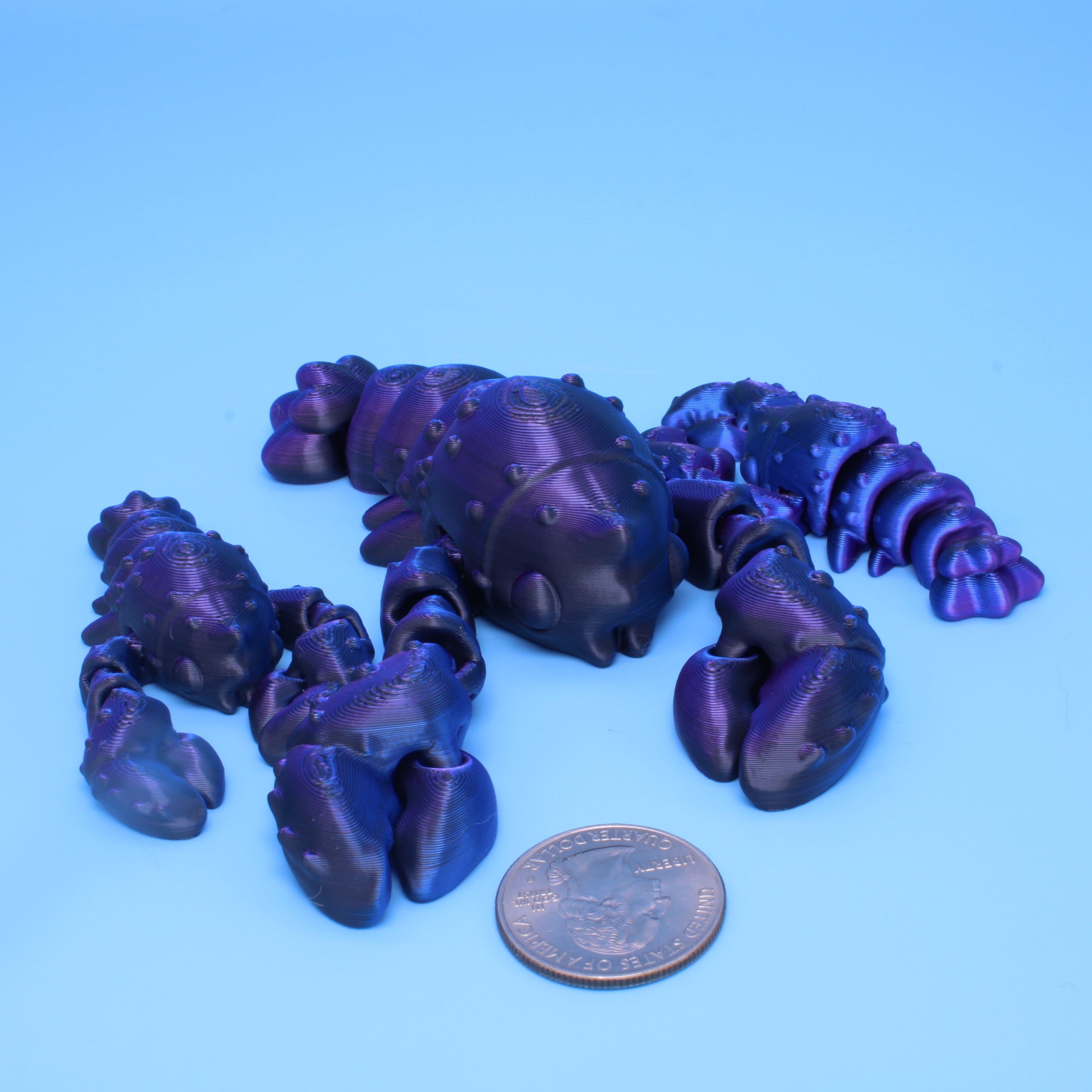 Lobster Black, Blue, Purple- 3D Printed | Layers In Green Authorized Seller