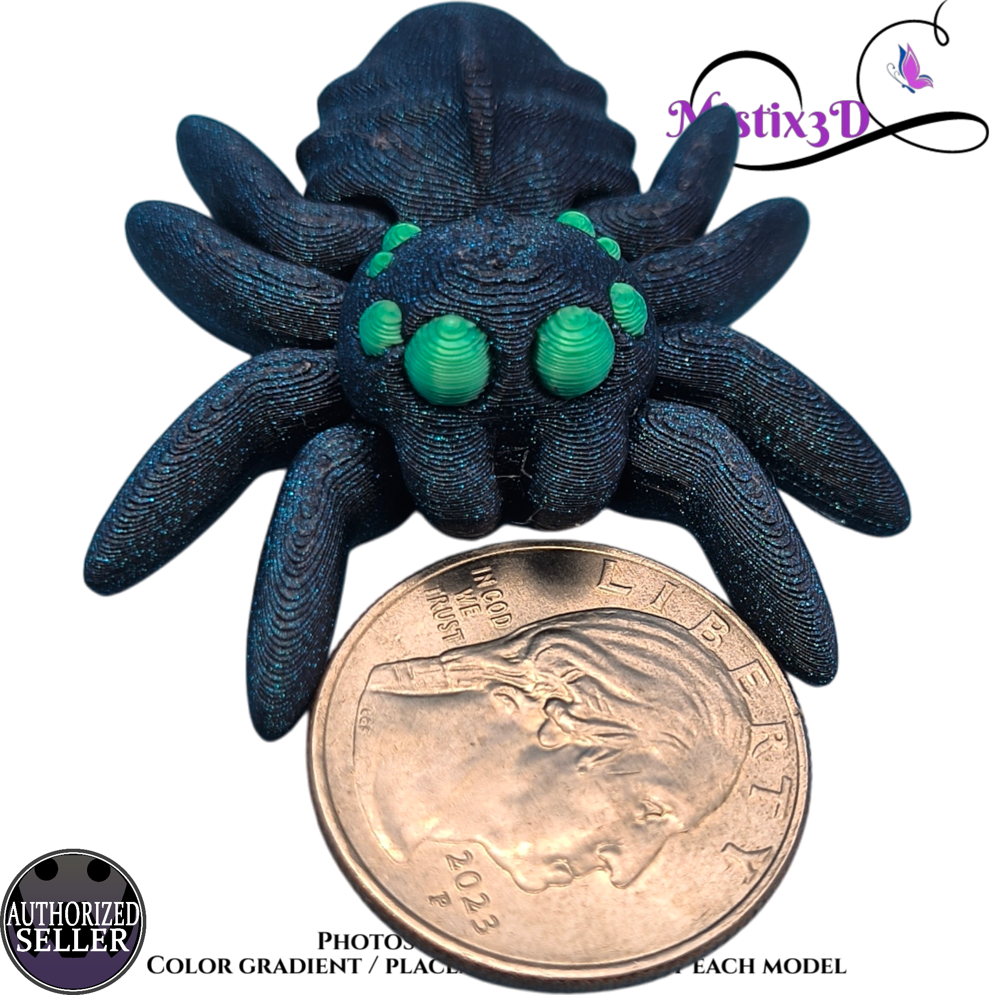 Tiny Spider 3D printed Authorized Seller