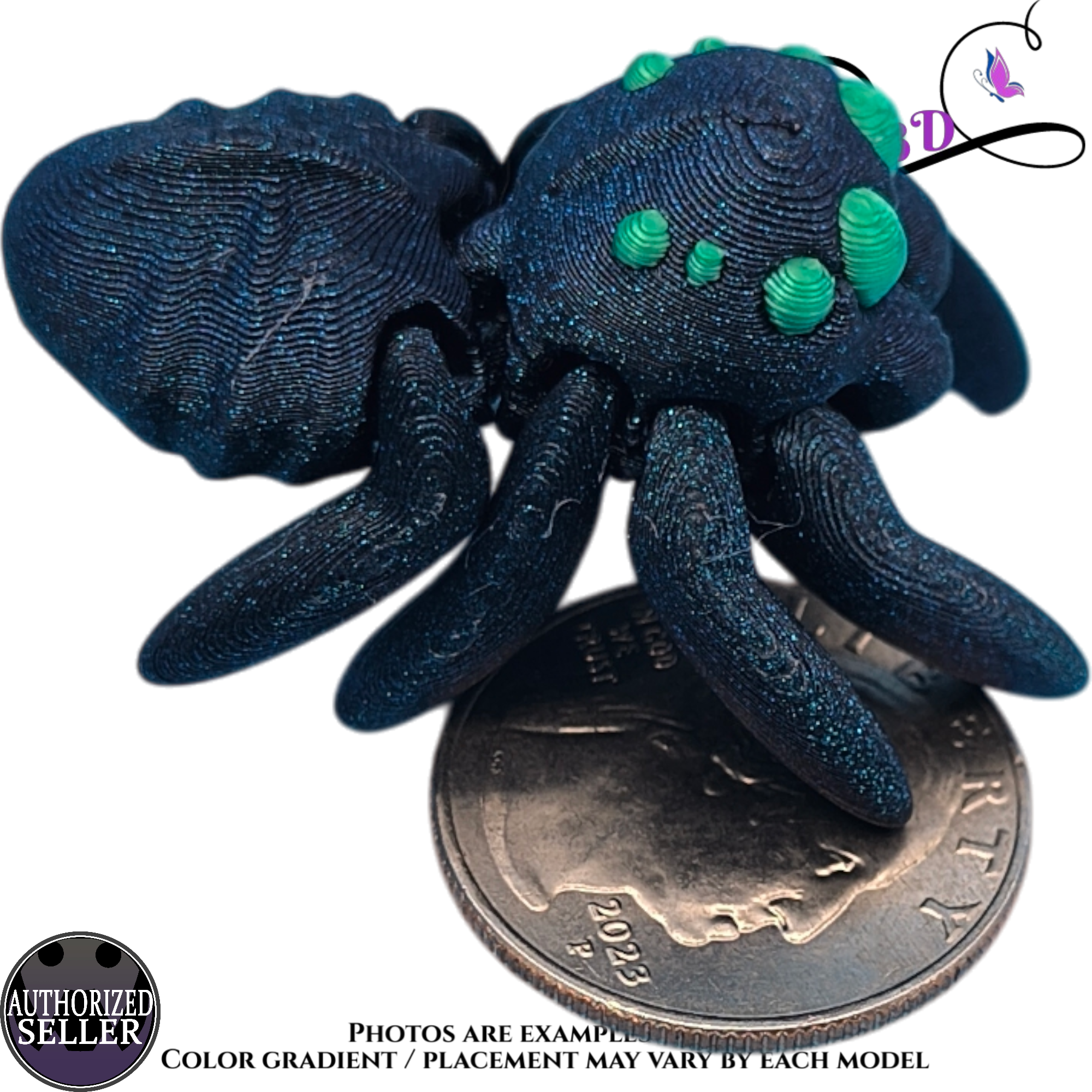 Tiny Spider v1. 3D printed Authorized Seller