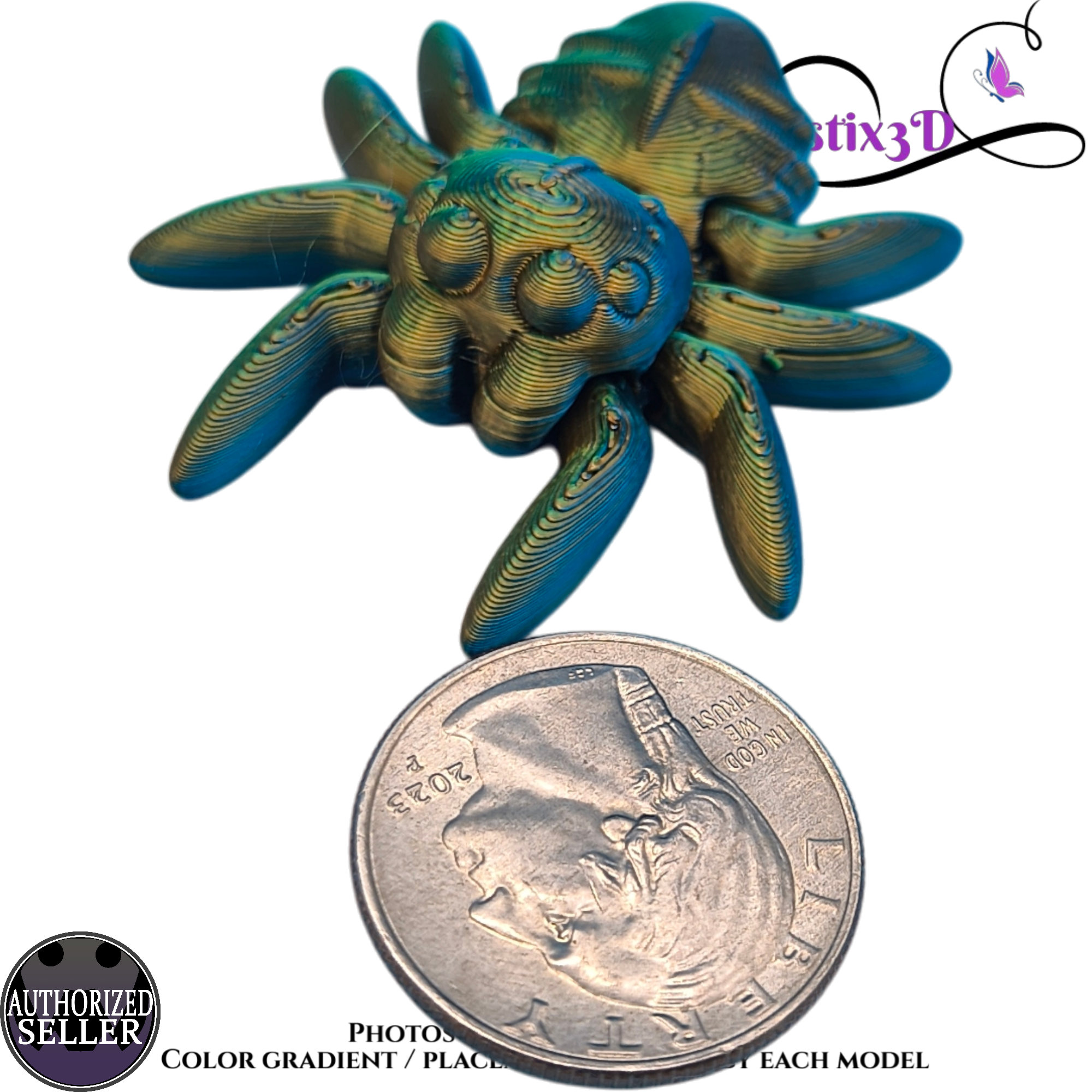 Tiny Spider 3D printed Authorized Seller