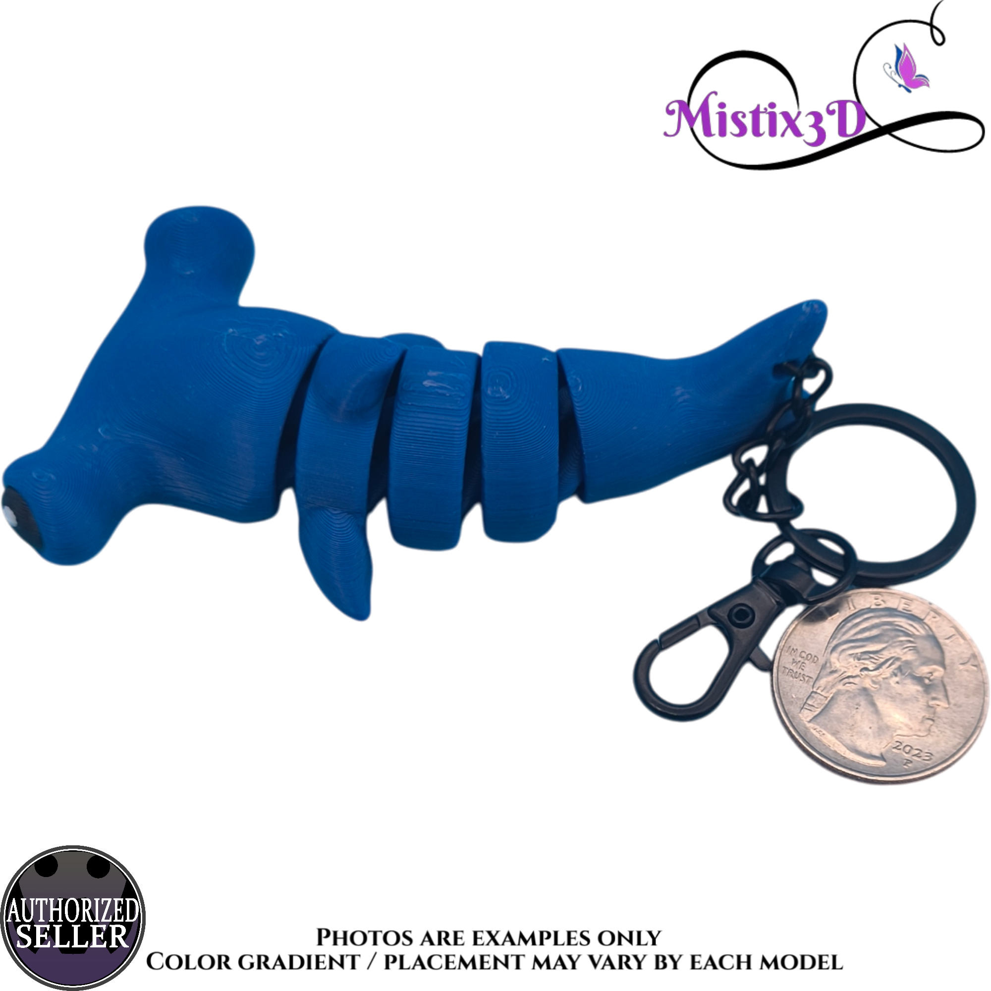 Hammerhead Shark Blue Keychain | Authorized Seller