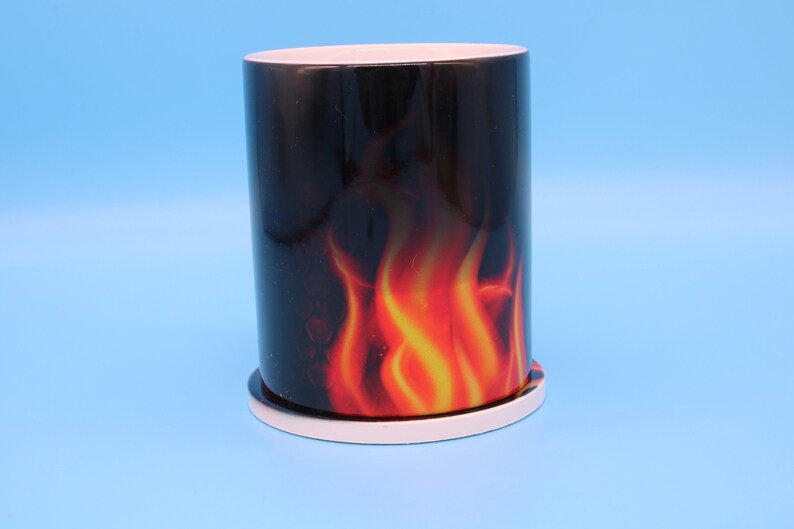 Dragon eye mug Fire 11 0z. dragon eye lover mug! perfect gift for any dragon lover! Black (Heat activated)