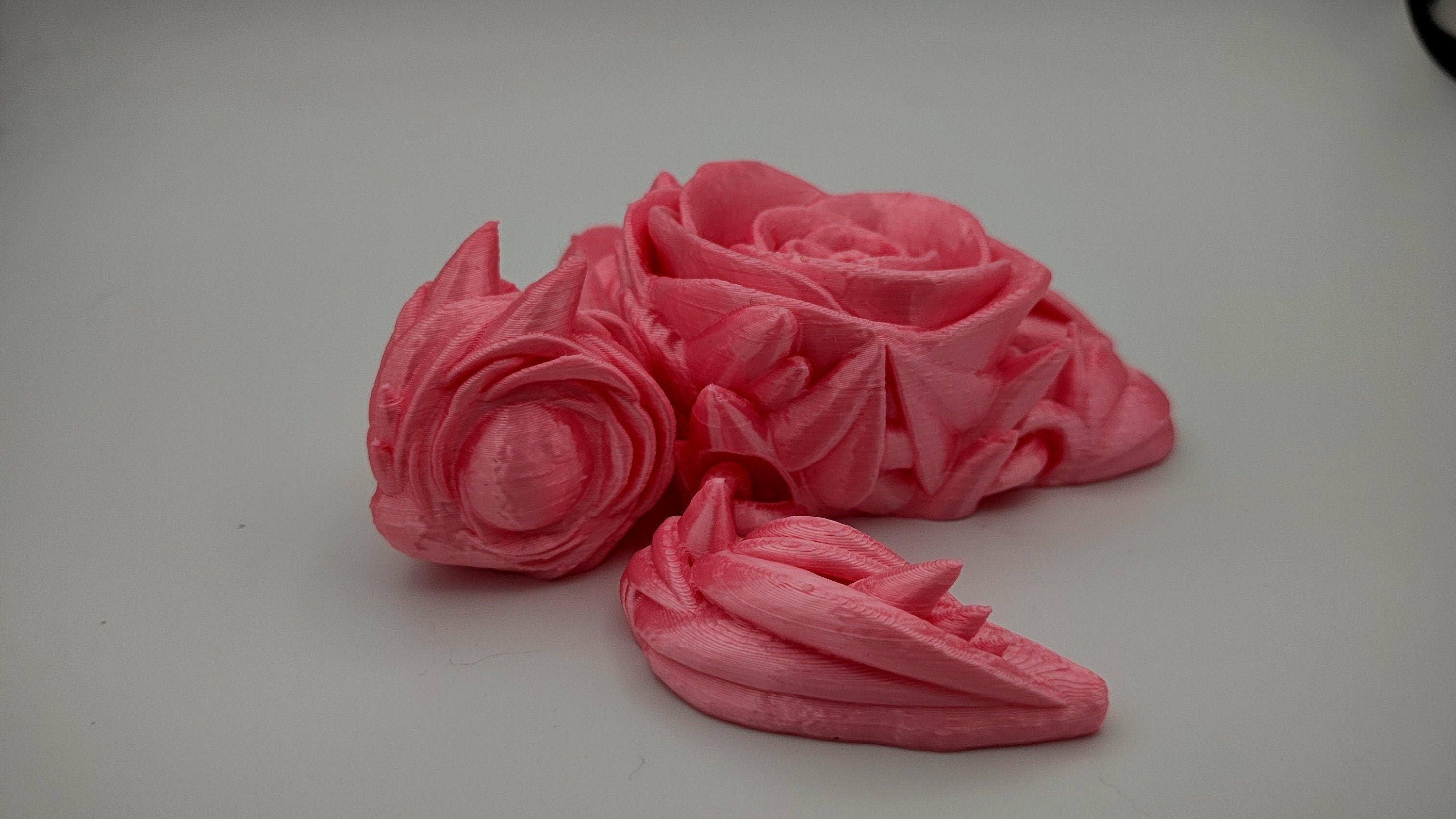 3D printed articulating Rose Turtle Silk Pink. Flexi, Fidget Roseurtle adult toy. 4.5 inch. Adorable Rose turtle buddy. Great gift!