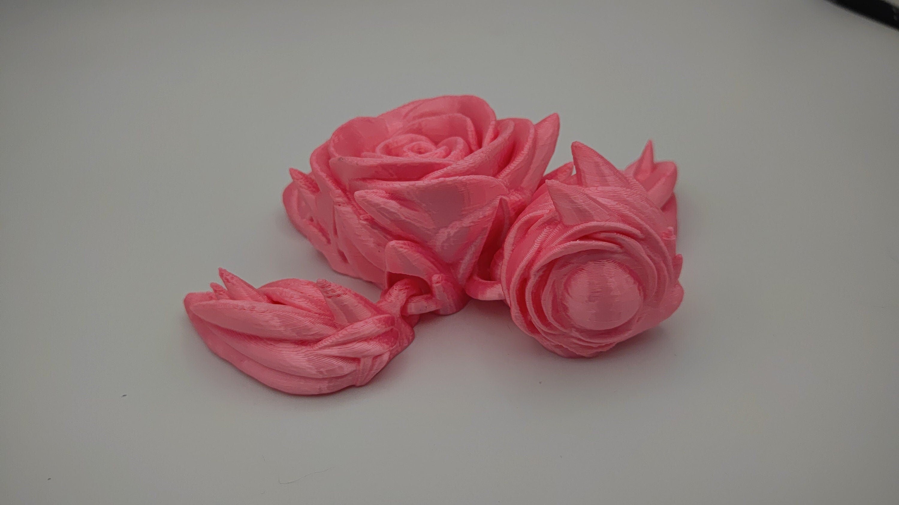 3D printed articulating Rose Turtle Silk Pink. Flexi, Fidget Roseurtle adult toy. 4.5 inch. Adorable Rose turtle buddy. Great gift!