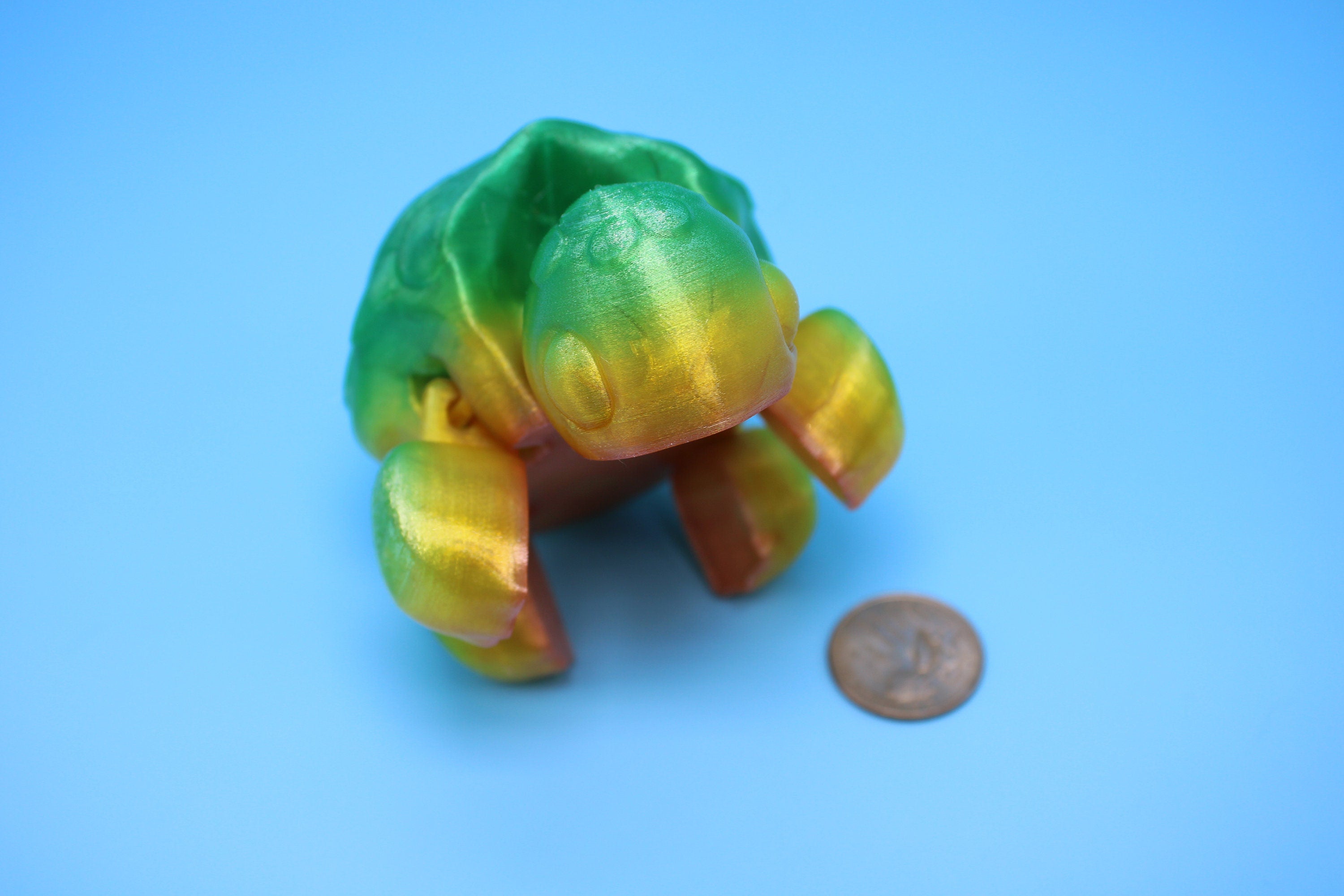 Turtle | Flexible (TPU) | 3D Printed Cute Turtle with Heart on Shell | Sensory Toy | Fidget Toy | Articulating Turtle.