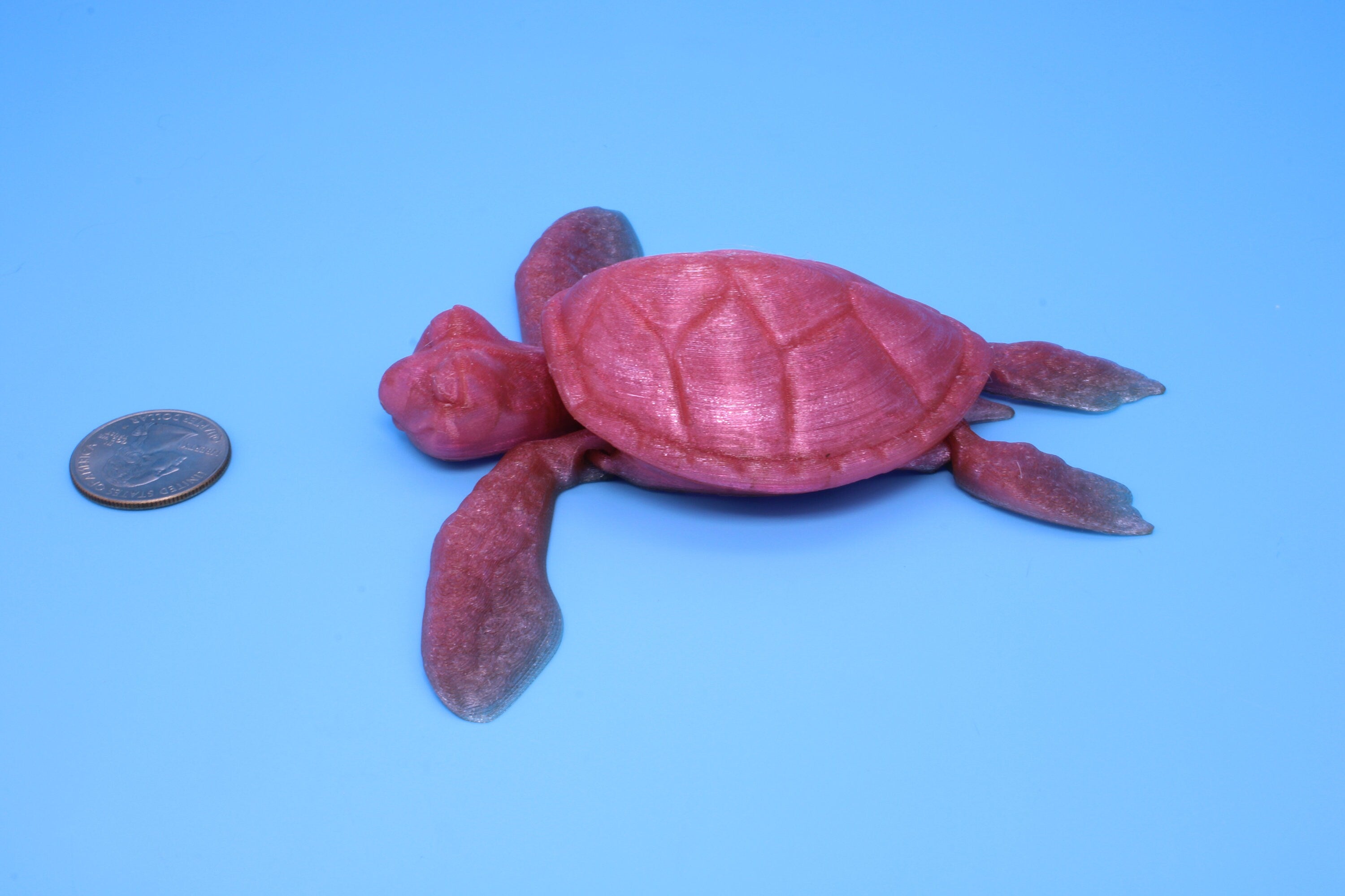 Turtle- Pink | Cute Flexi Toy | Articulating Turtle | 3D printed 4.75 in. | TPU