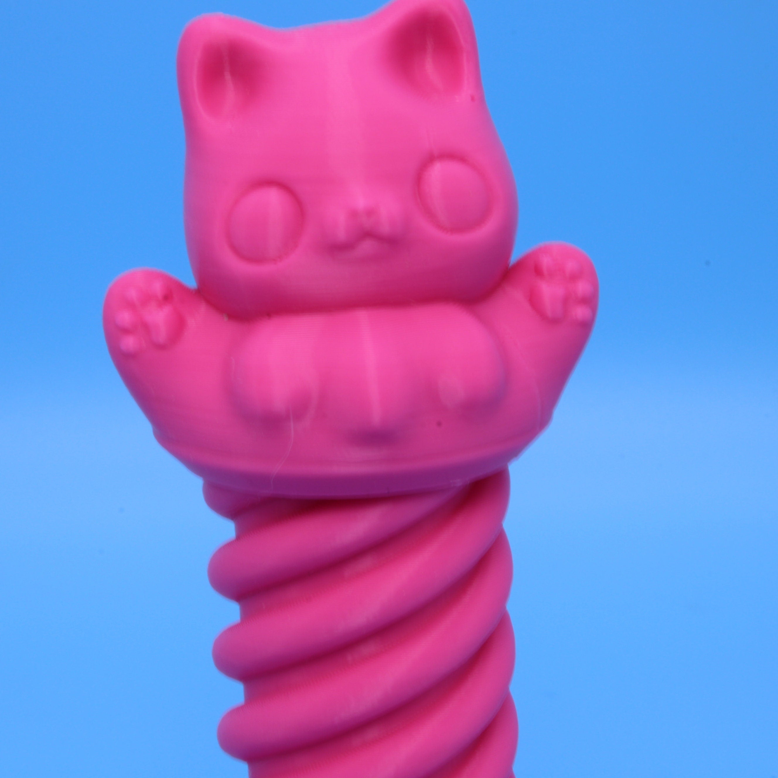 Pink Kitty Cat Bolt with Blue. 2 sizes.