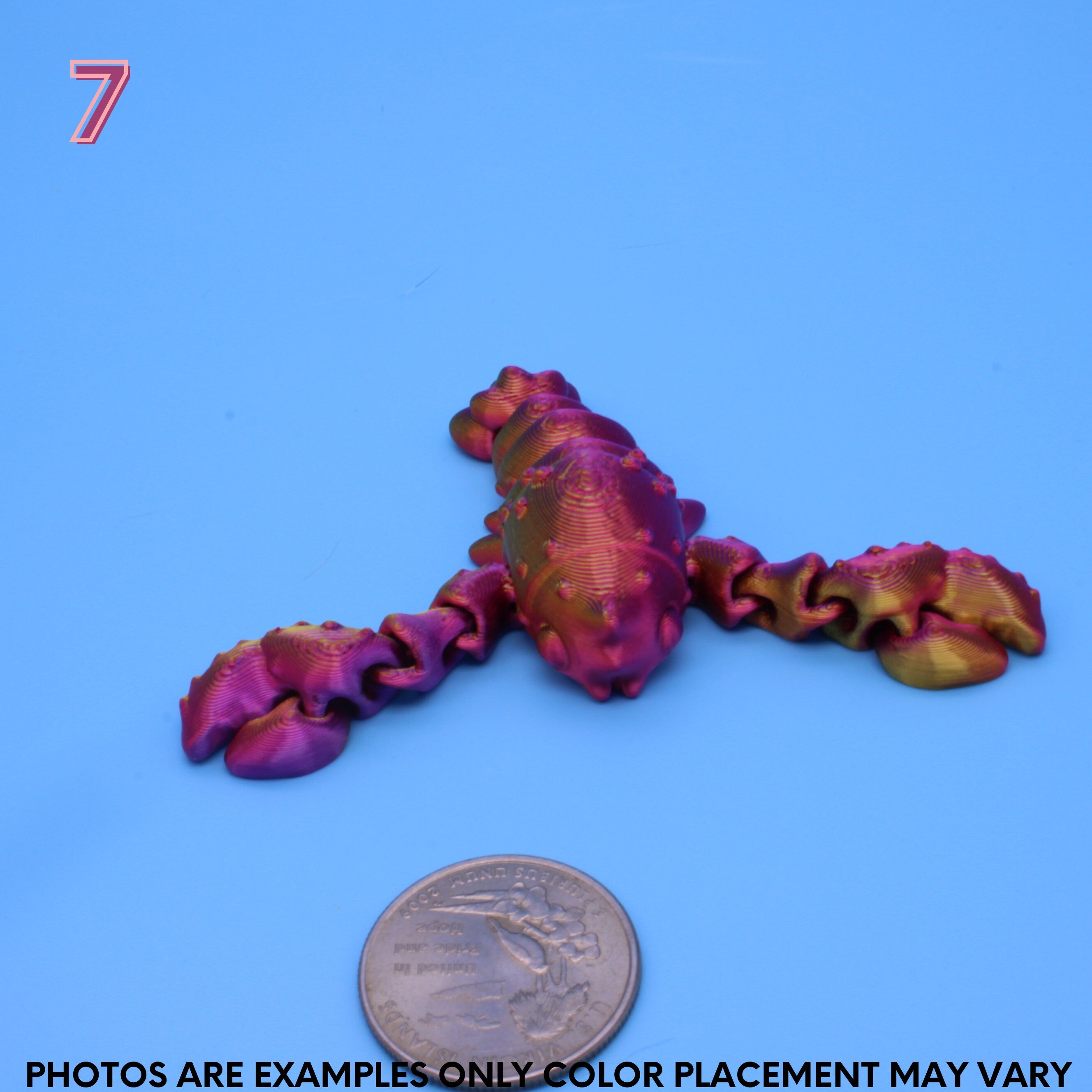 Lobster Red, Gold, Purple - 3D Printed | Layers In Green Authorized Seller