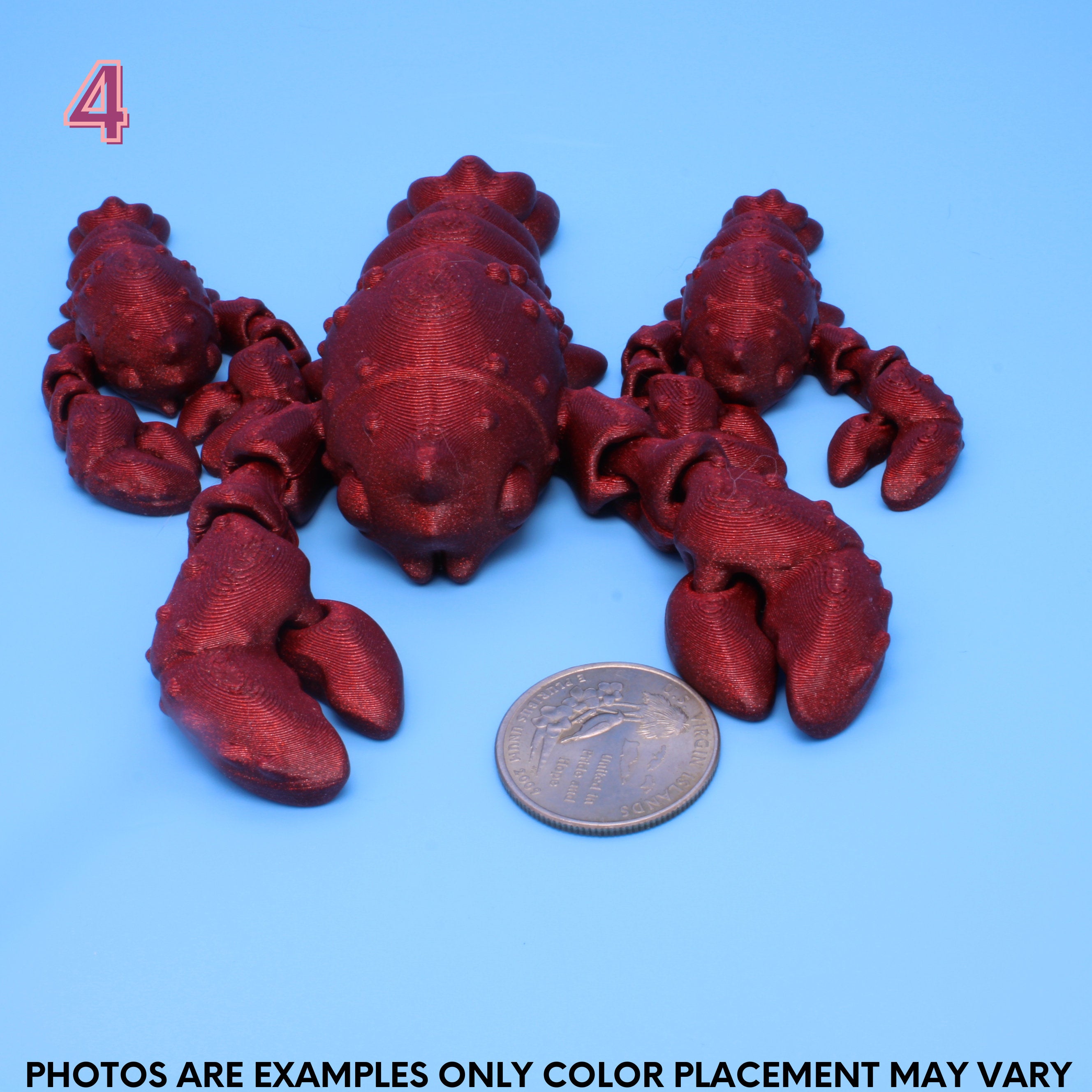 Lobster Red - 3D Printed | Layers In Green Authorized Seller