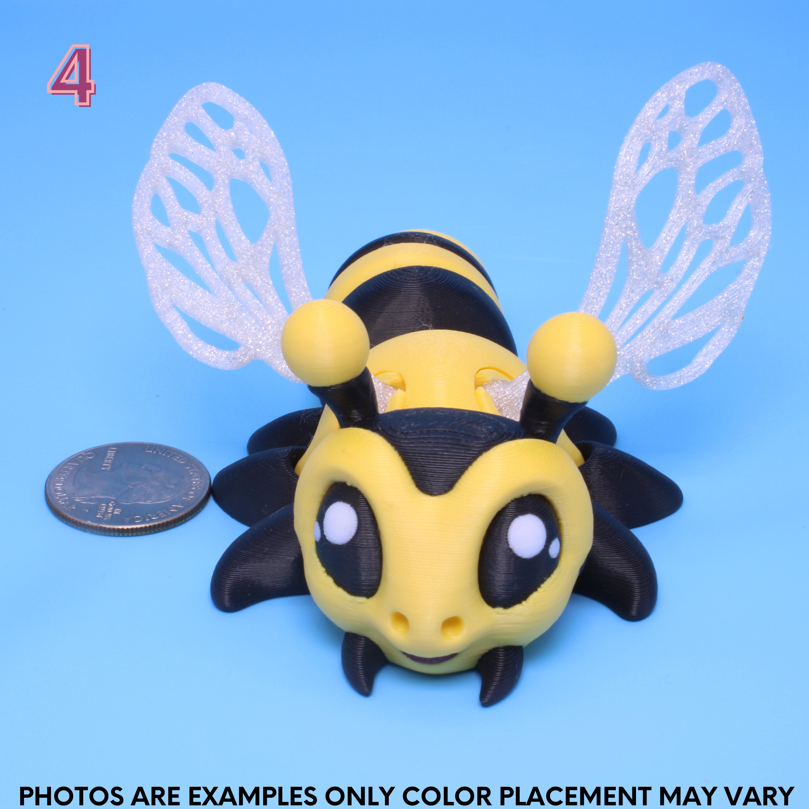 Art Flex Bee, 3 Sizes, 2 Wings options - 3D Printed | Authorized Seller