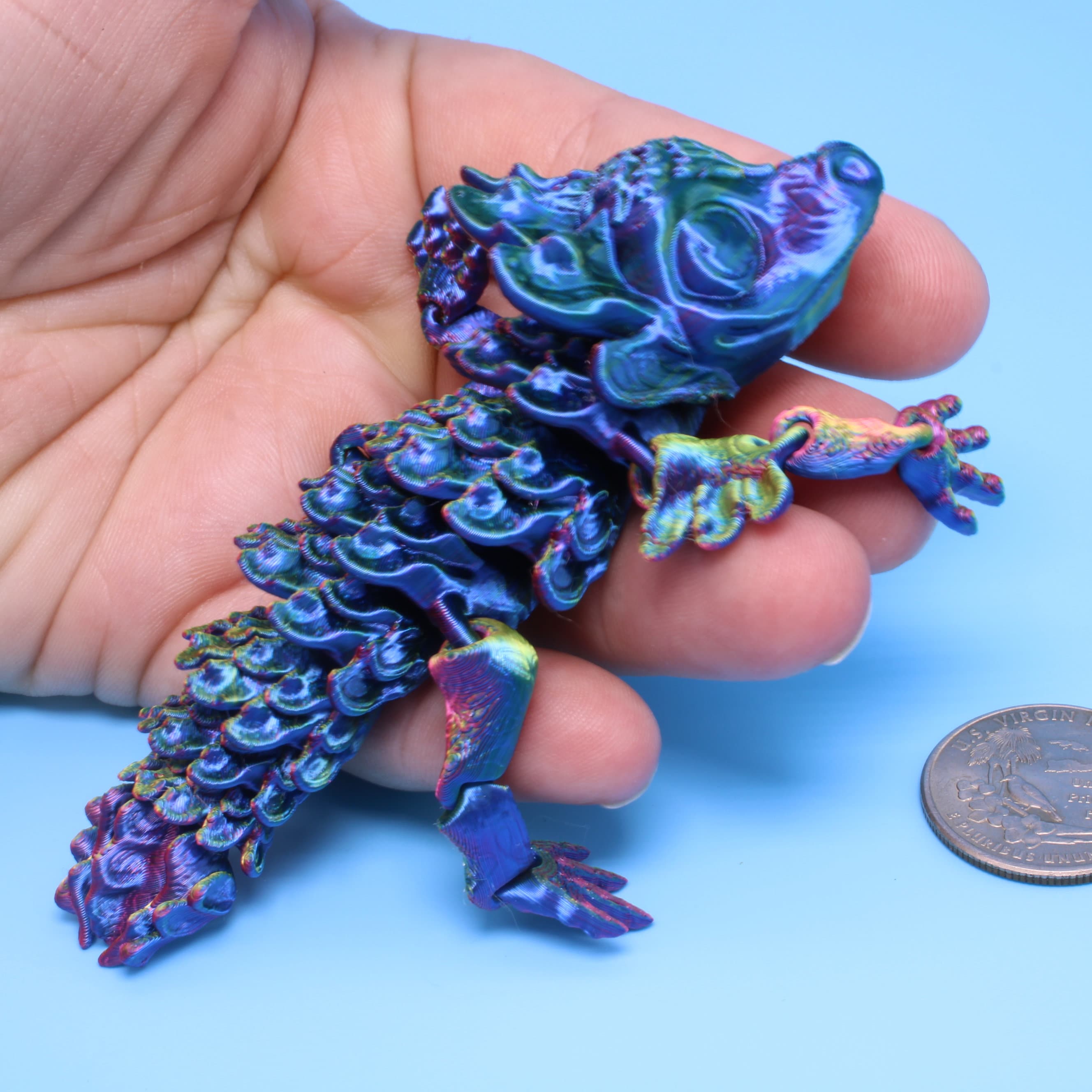 Articulated Shaman Tiny Dragon, Flexy | 3D Printed - Authorized Seller