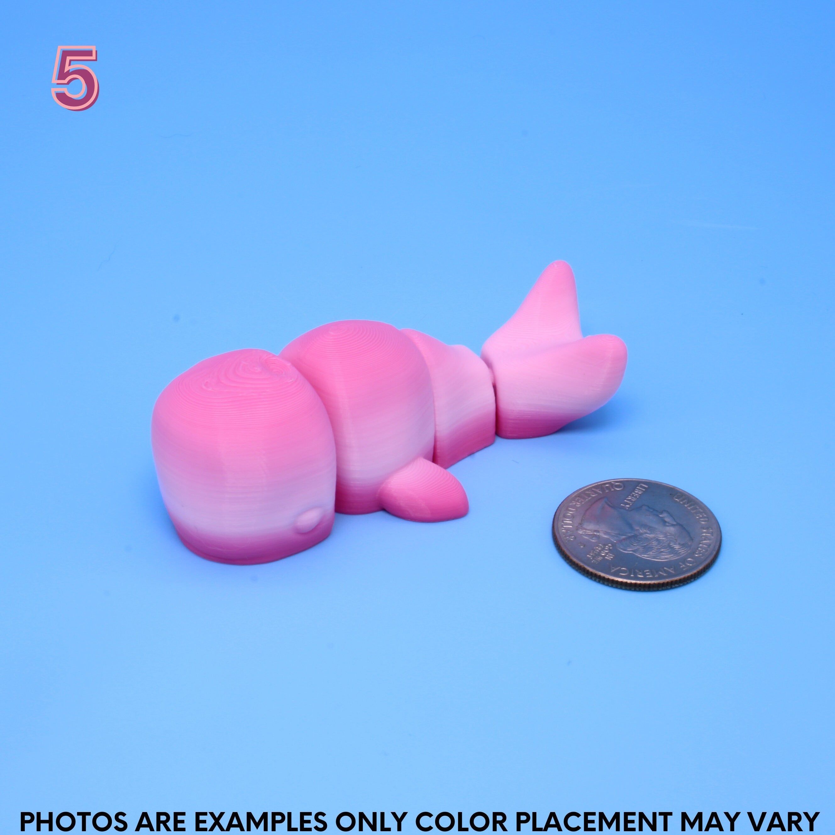 Cute Animals, Random Pink Gradient - 3D Printed | Authorized Seller