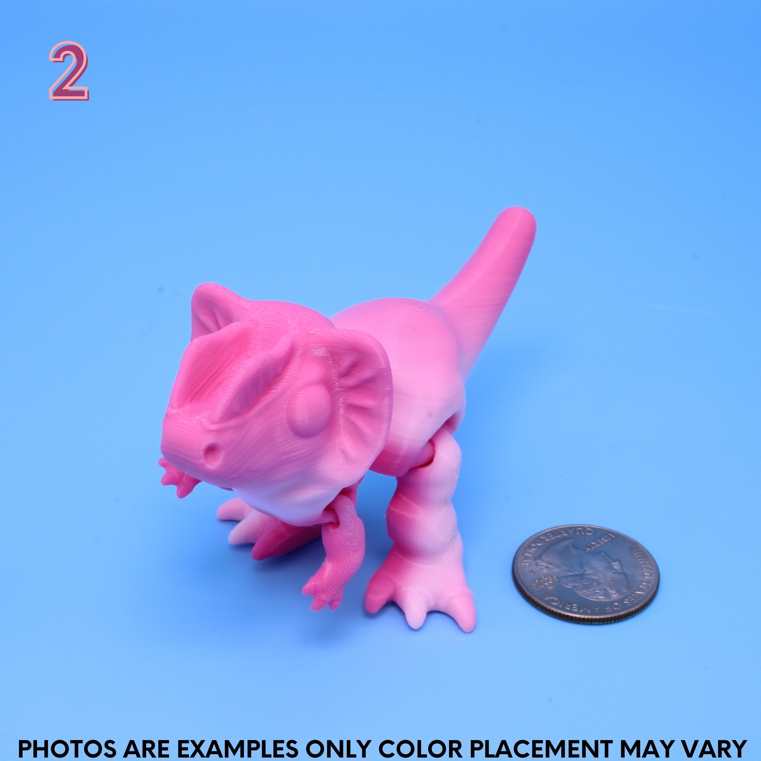 Cute Animals, Random Pink Gradient - 3D Printed | Authorized Seller