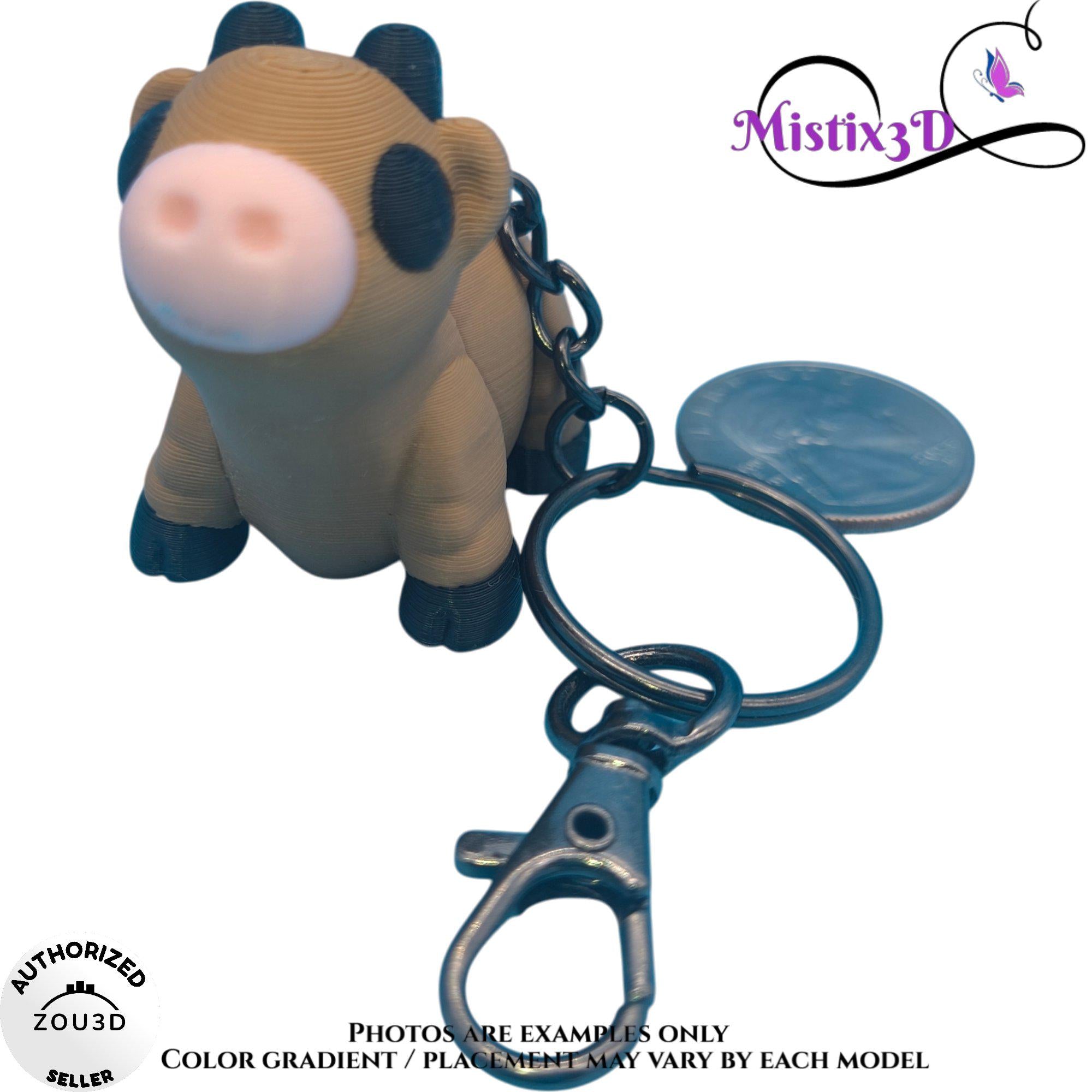 Brown Cow Keychain | Authorized Seller