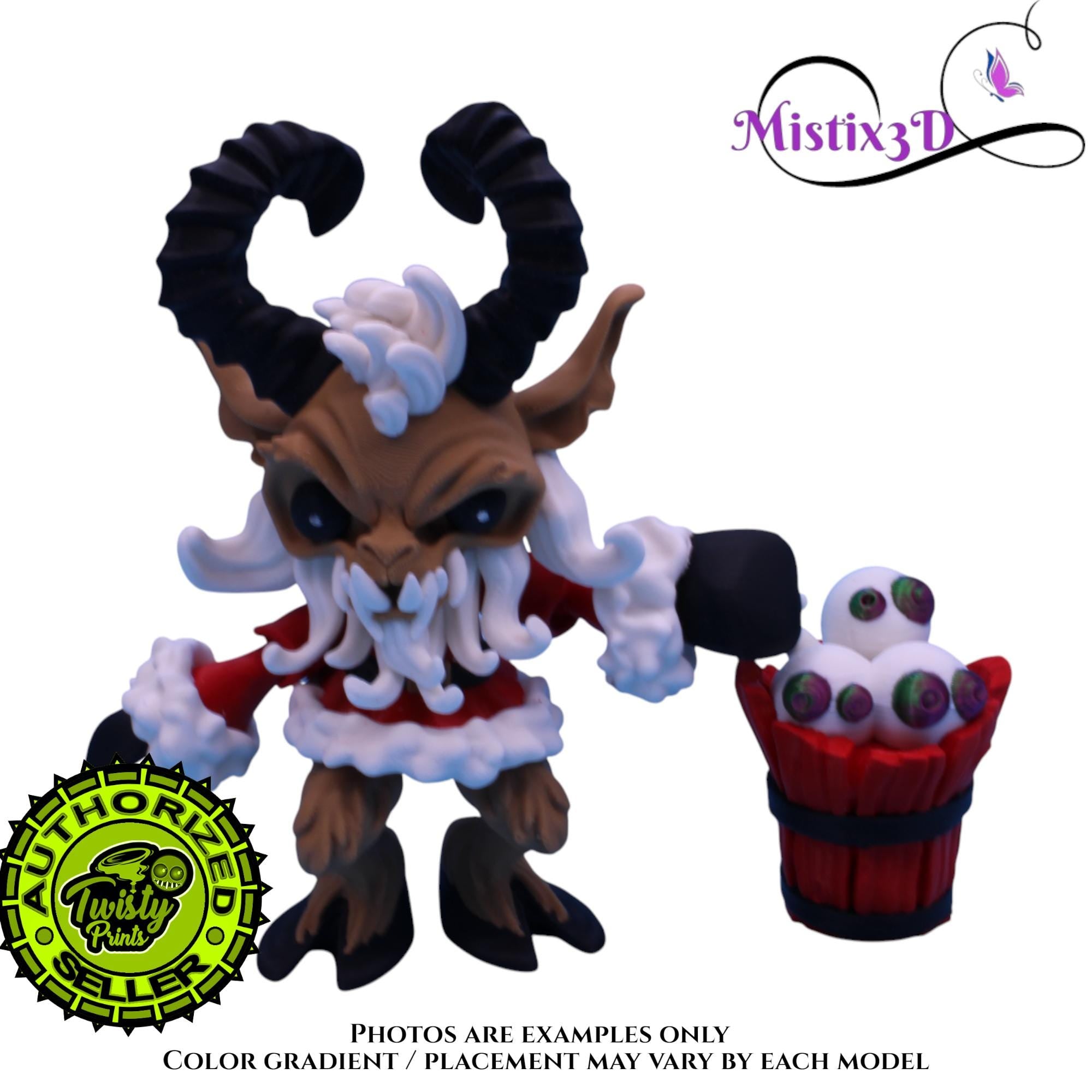 Krampus Fidget, 2 Sizes 3D Printed Poseable – Authorized Seller of Twisty Prints
