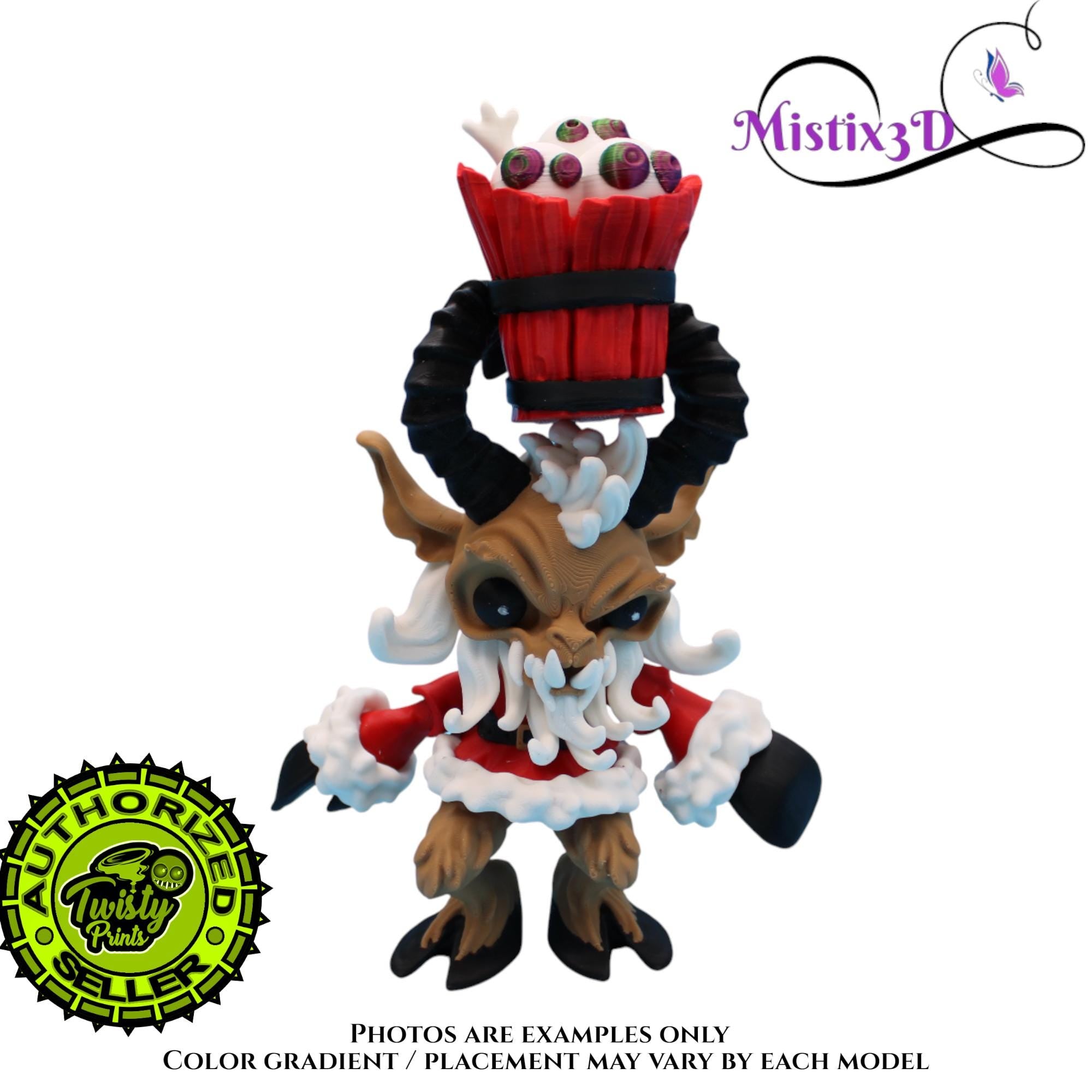 Krampus Fidget, 2 Sizes 3D Printed Poseable – Authorized Seller of Twisty Prints